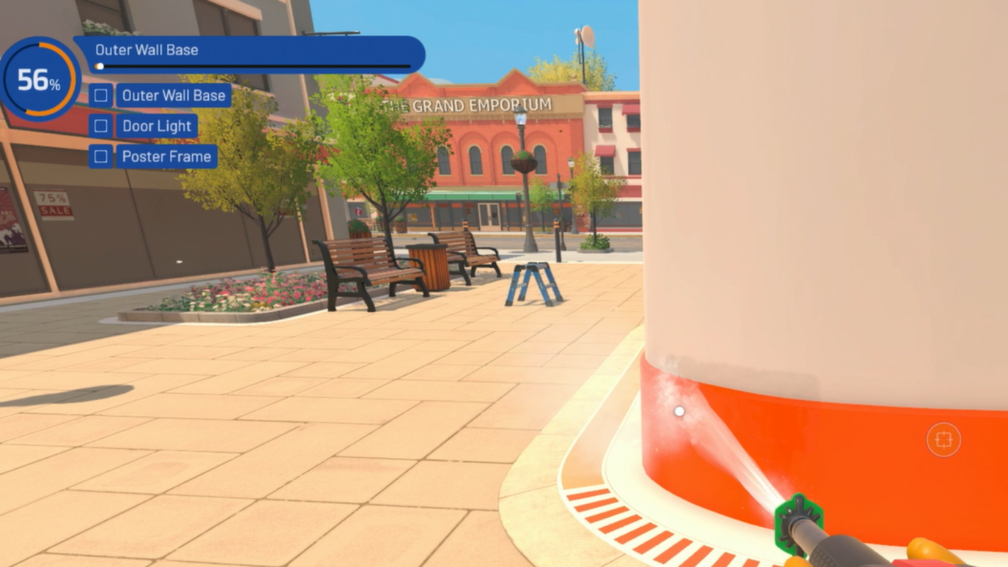 Cleaning the public toilet