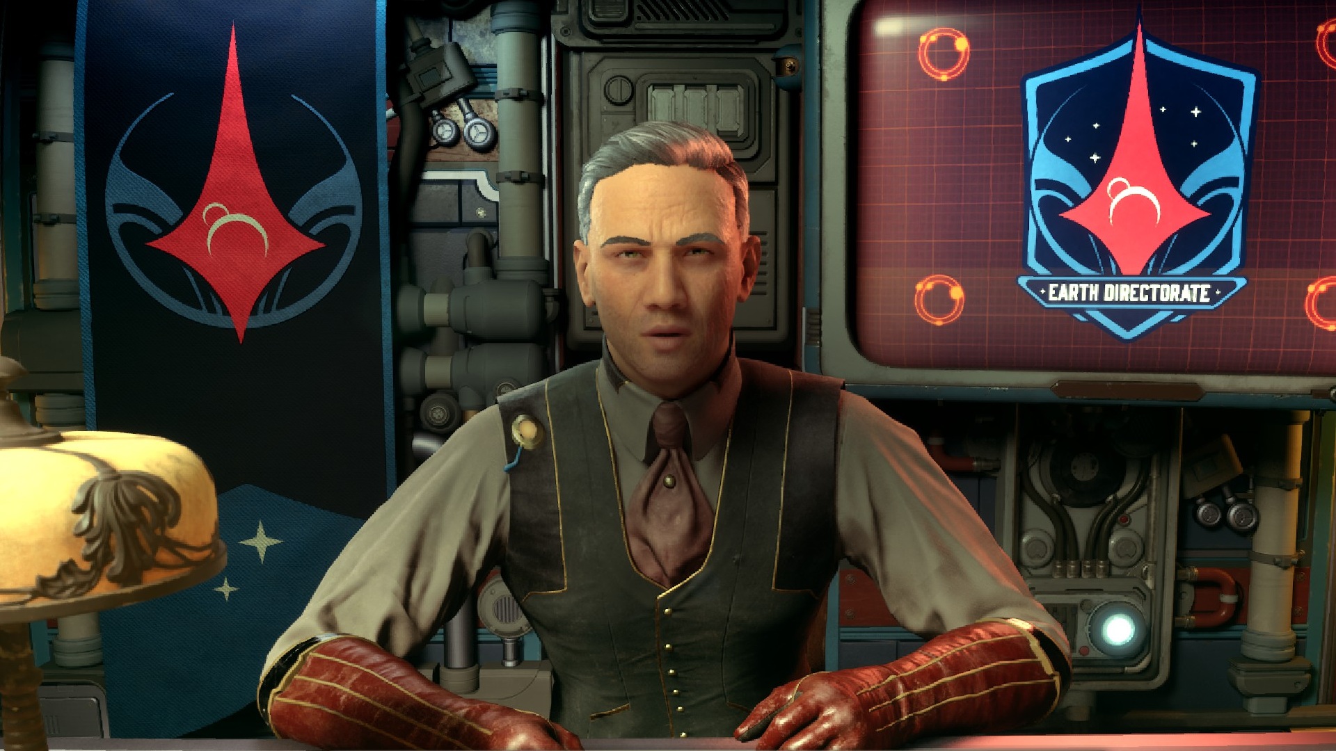 Outer Worlds Earth directorate commissioner man