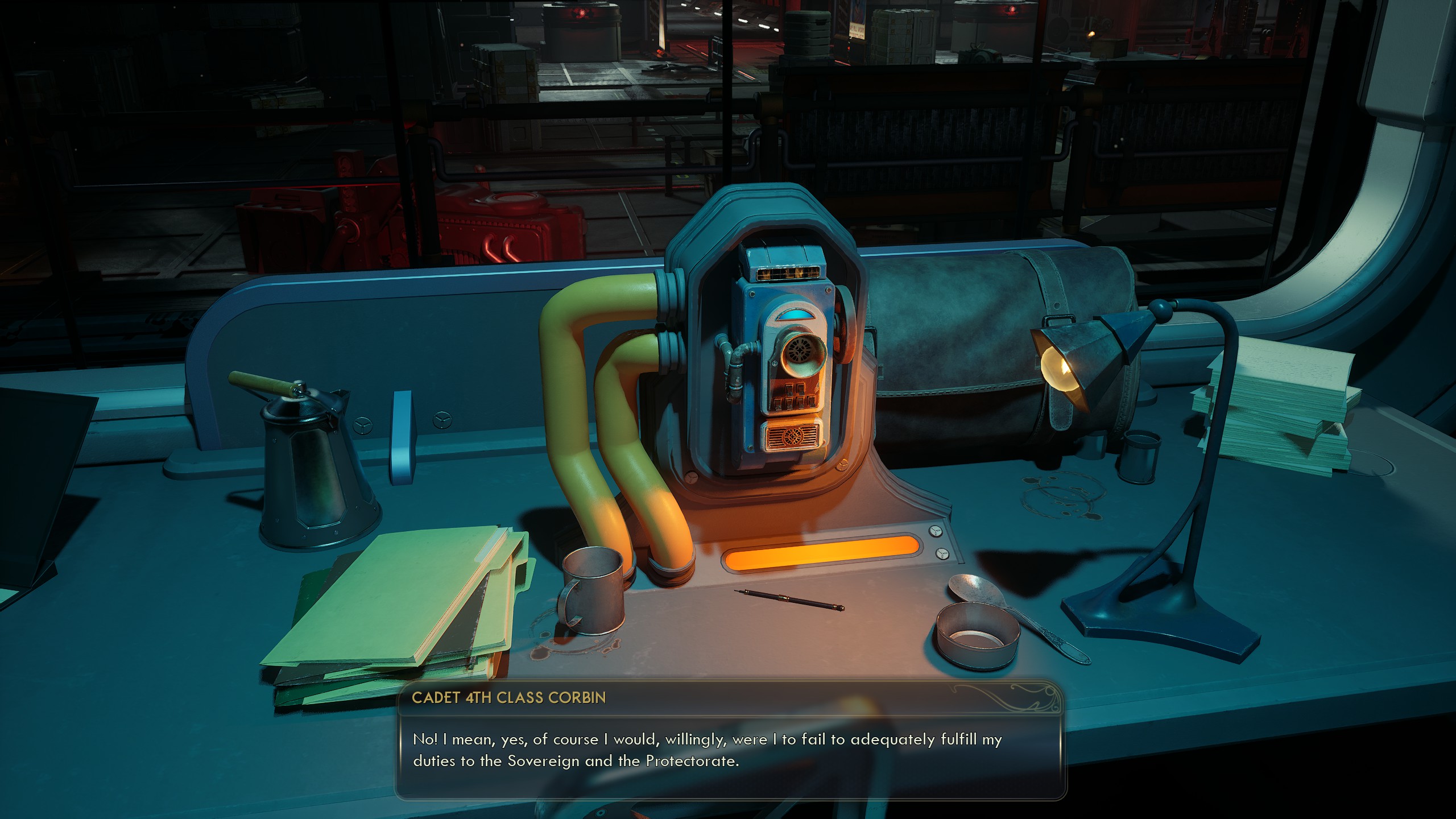 Outer Worlds conversation with PA system