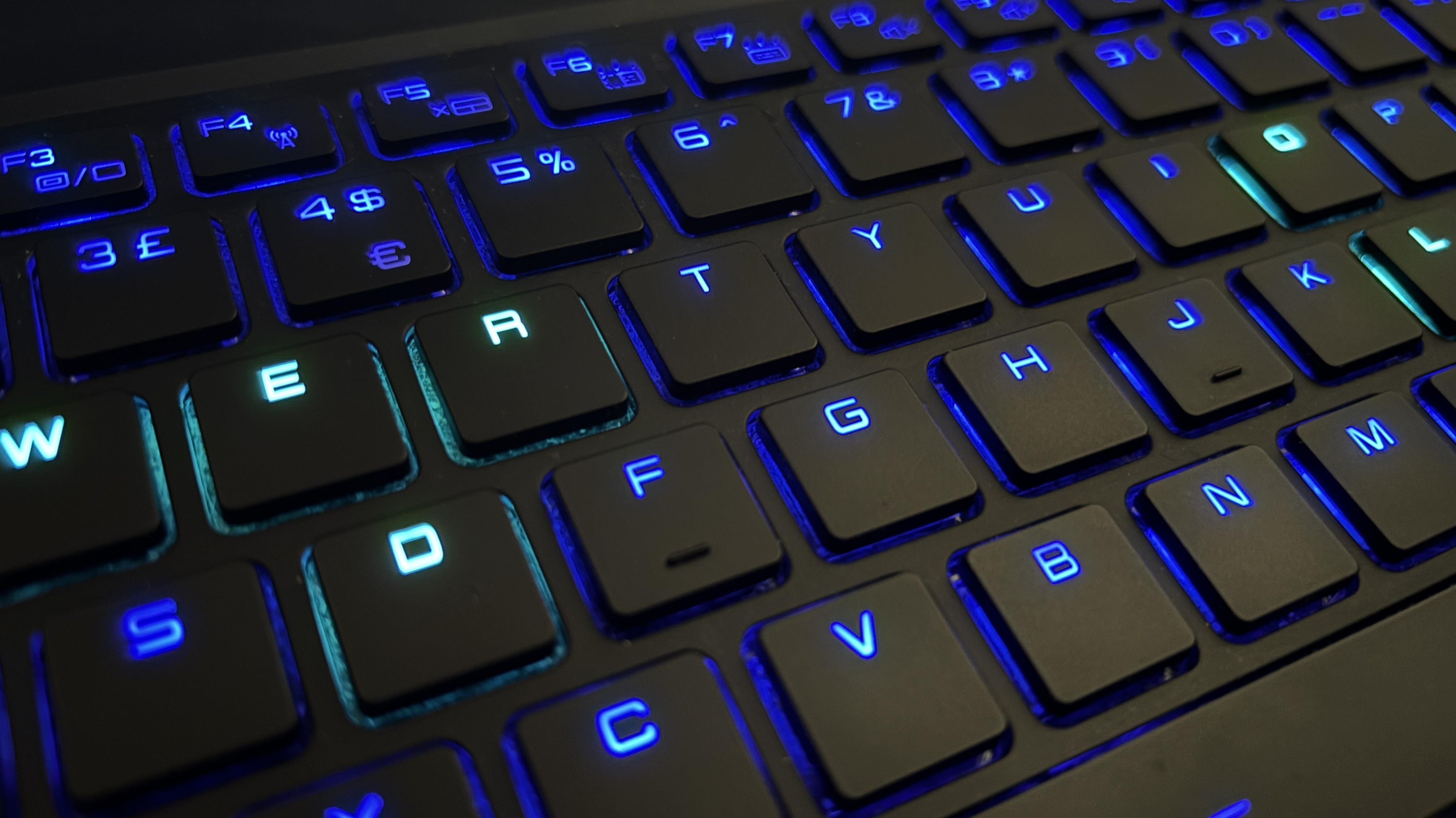 A photo of a keyboard with the letters W O R D L E lit up