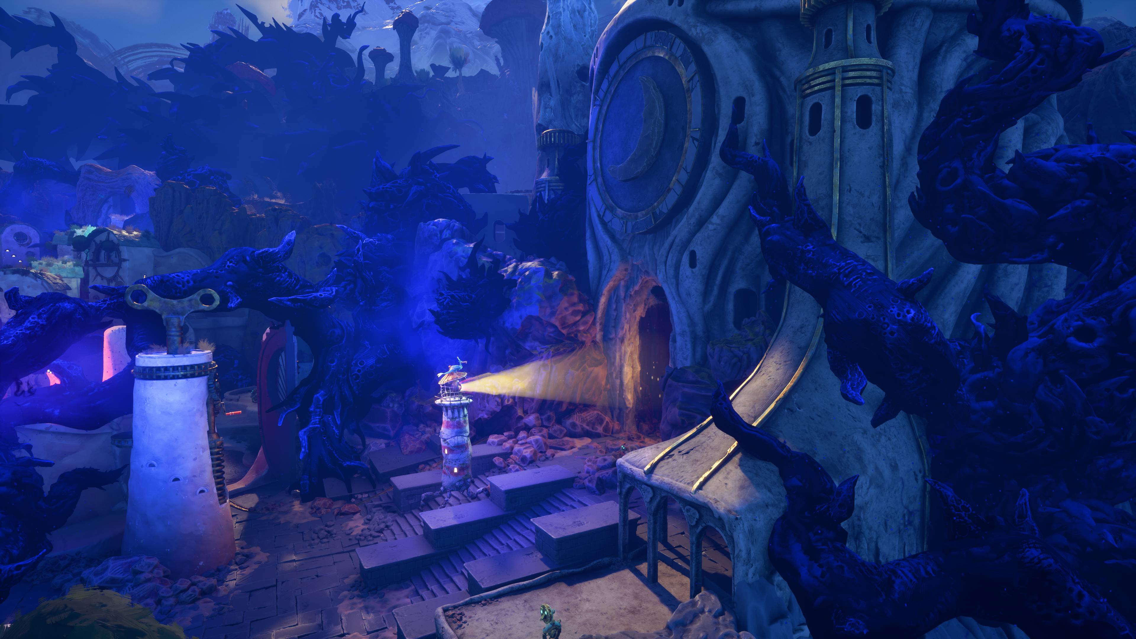 The lighthouse approaching a doorway in Keeper.