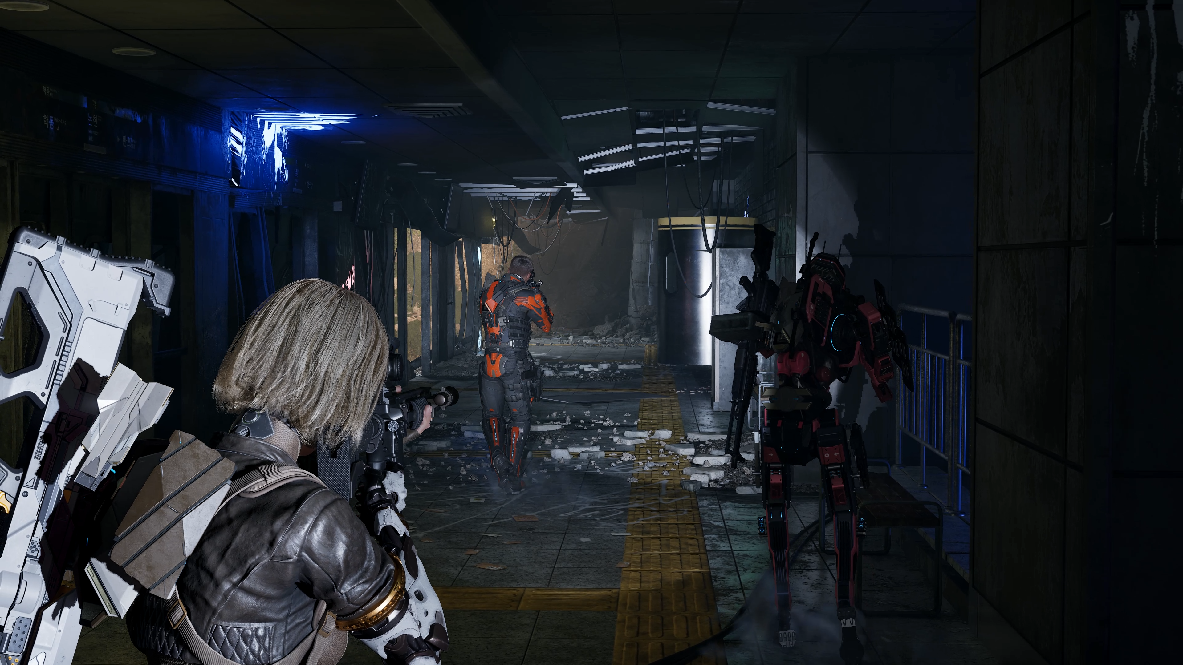 Walking through a derelict building