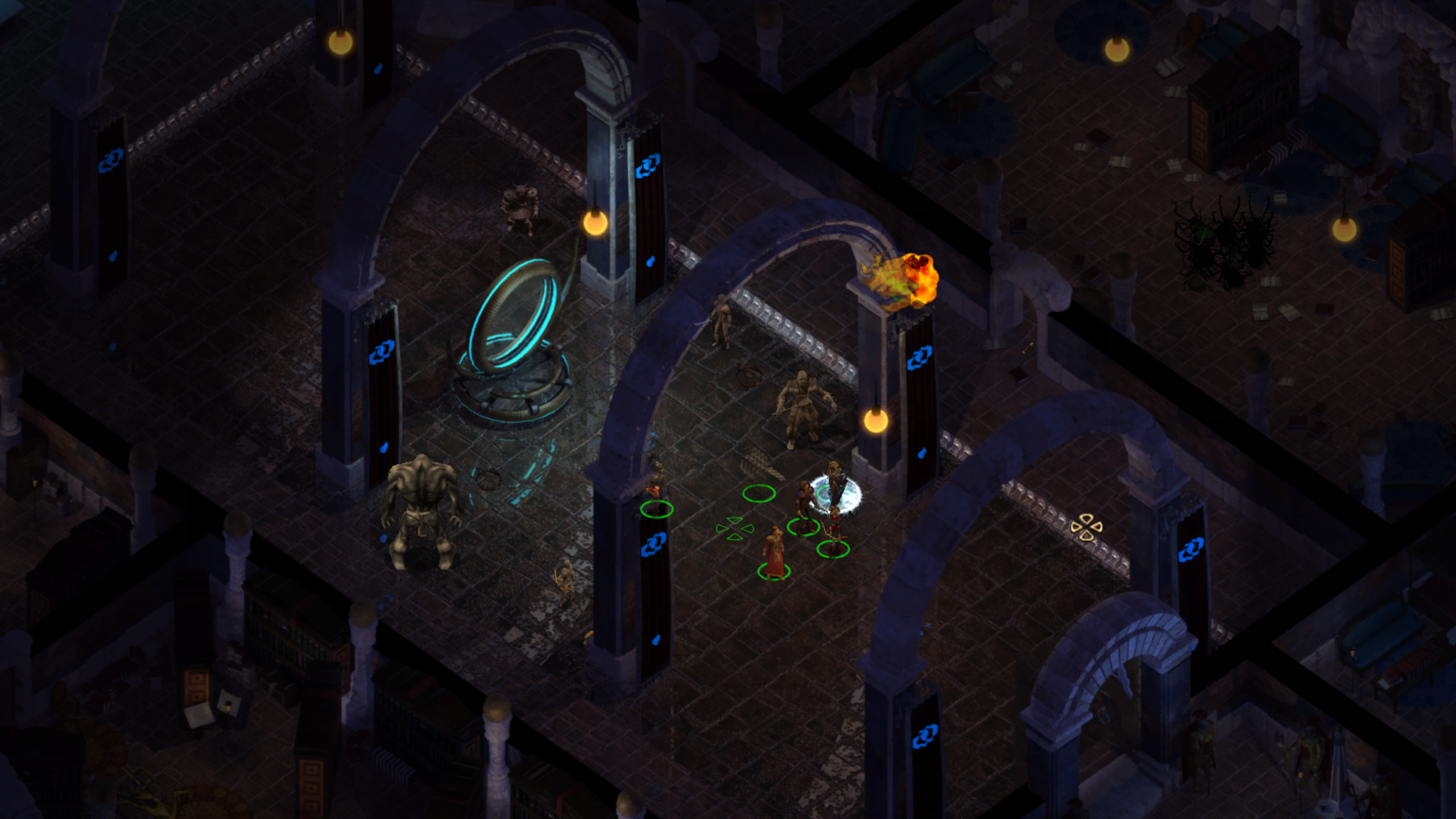 An arcane dungeon in Baldur's Gate 2.