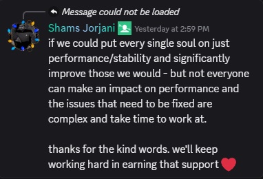 Shams Jorjani Discord responses