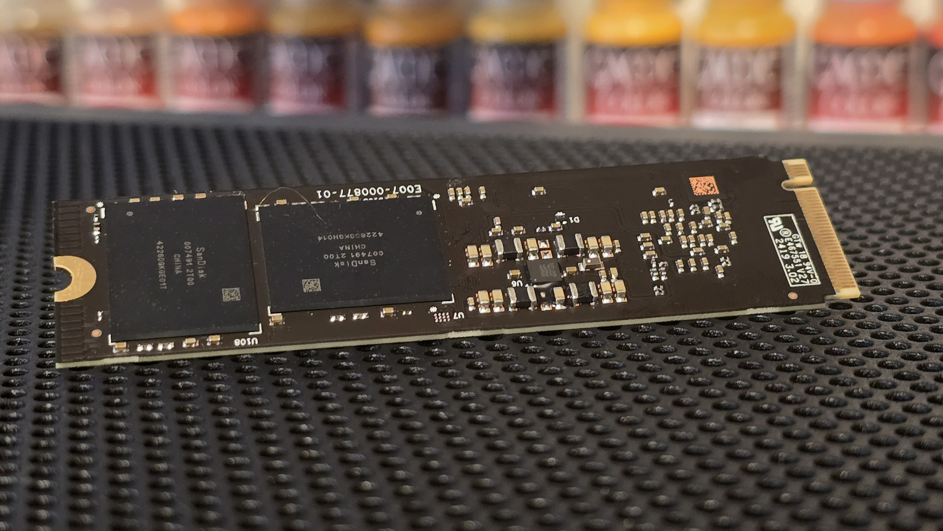 The WD Black SN850X 8 TB out of the packaging.