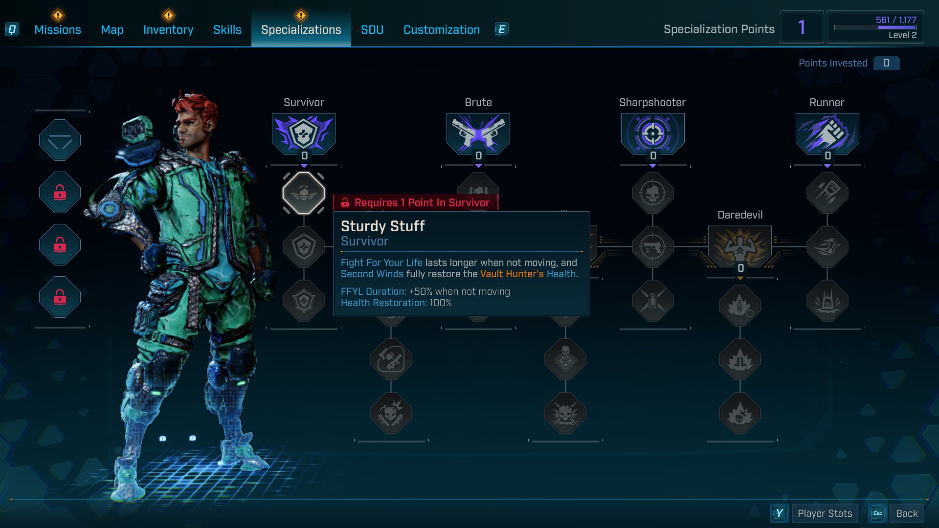 Borderlands 4's specialisation trees, unlocked after beating the campaign.