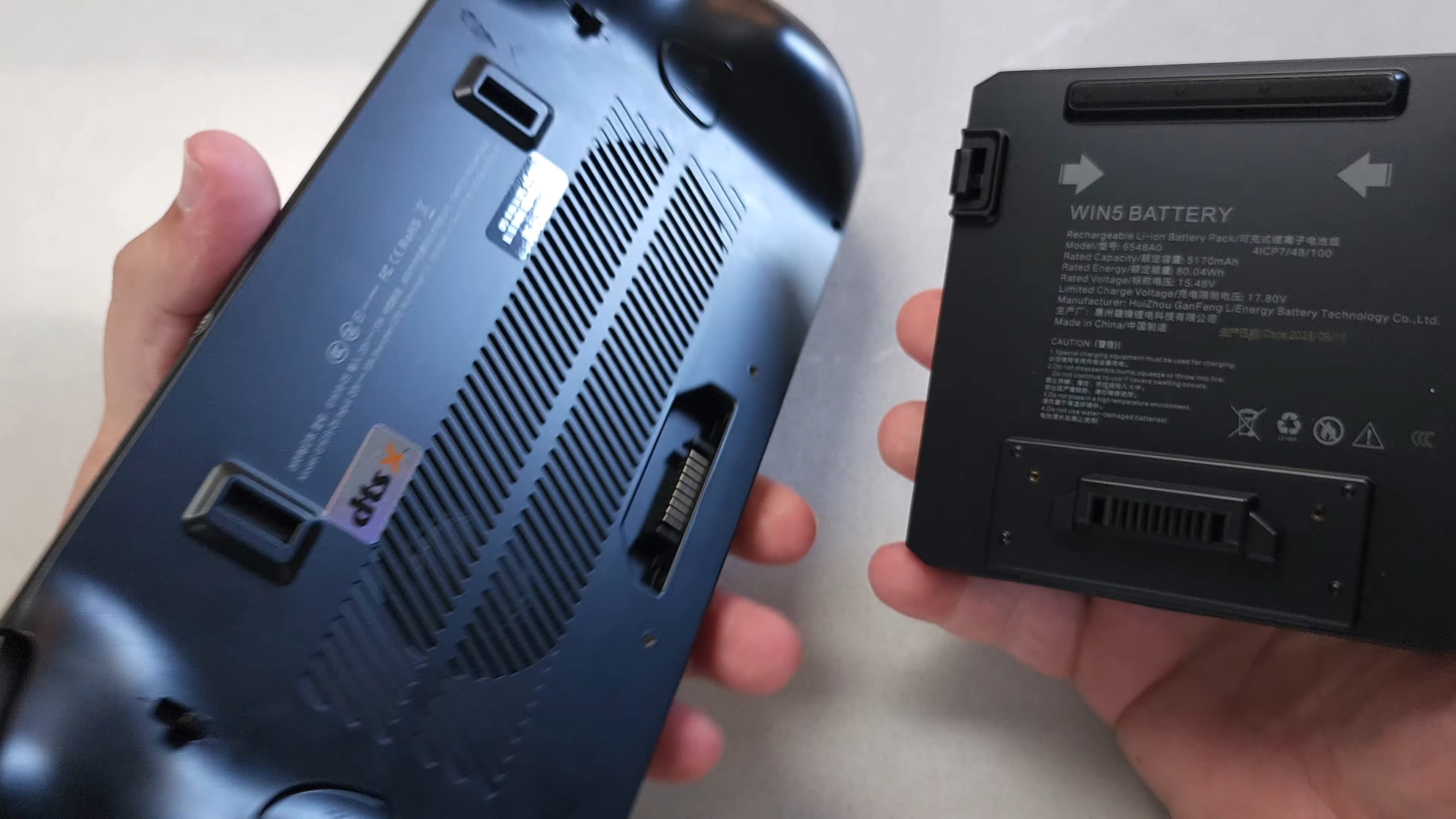 Screenshot from The Phawx's YouTube video review of the GPD Win 5 gaming handheld