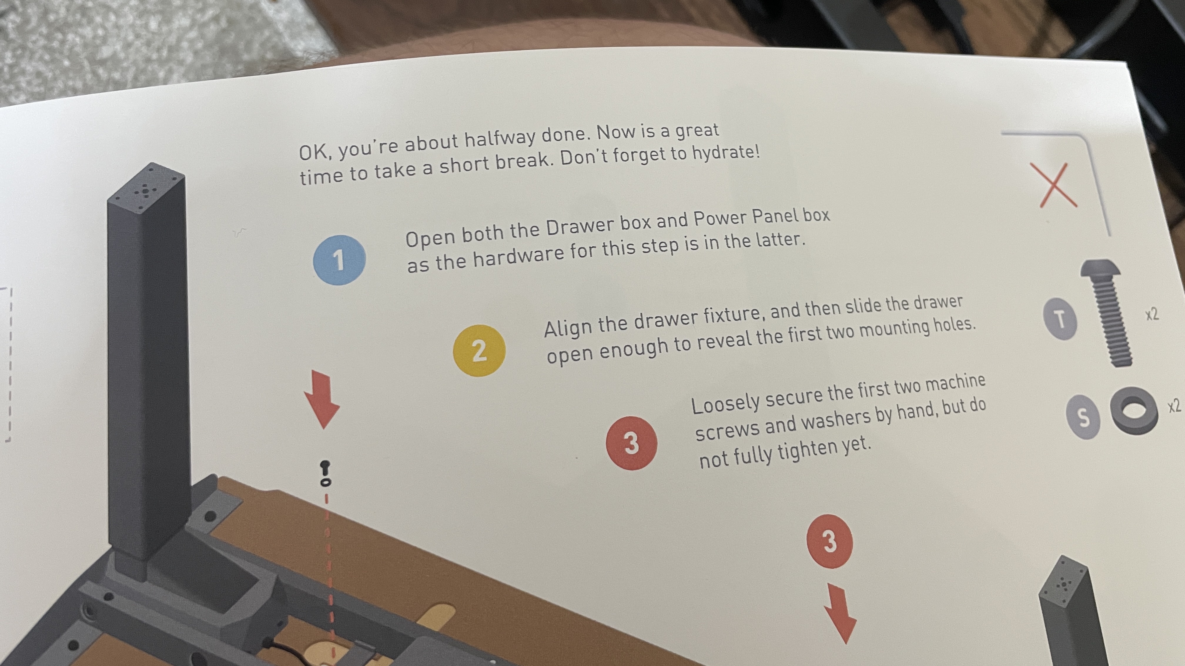 Instruction booklet for Grovemade desk