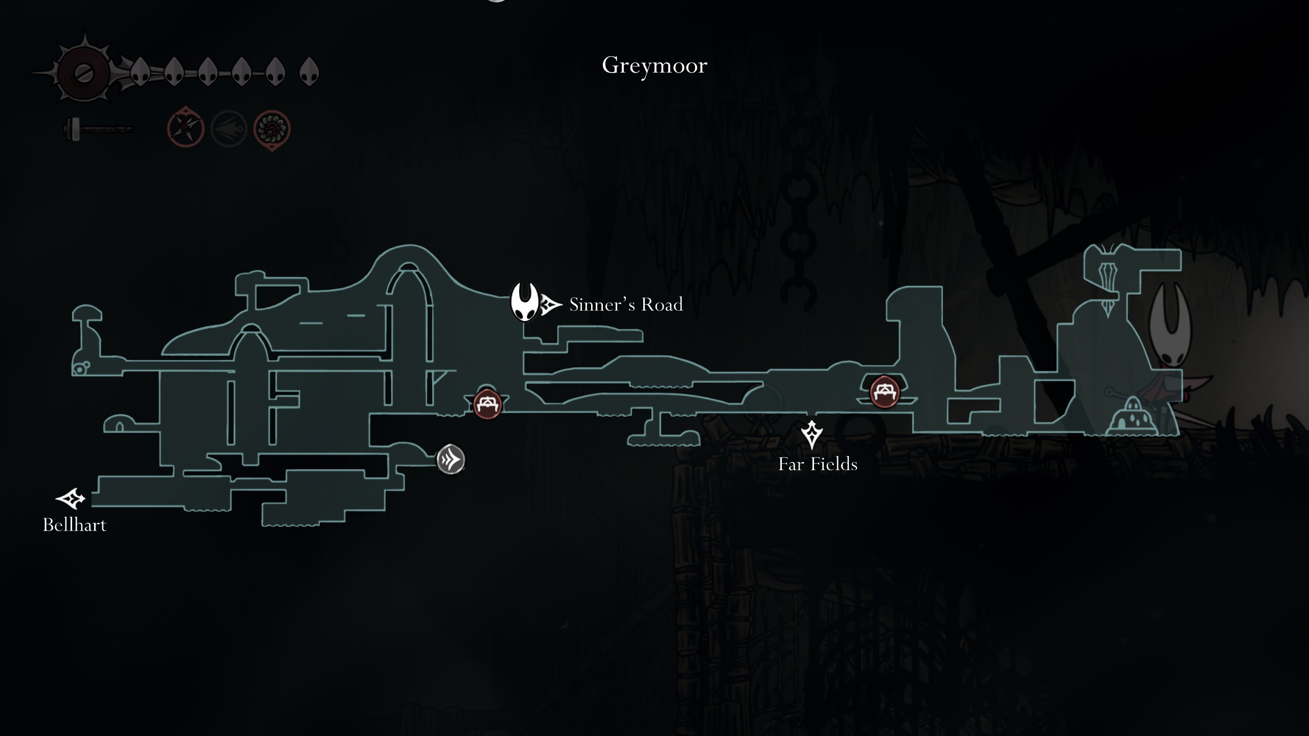 Silksong Great Taste of Pharloom - Sinner's Road location