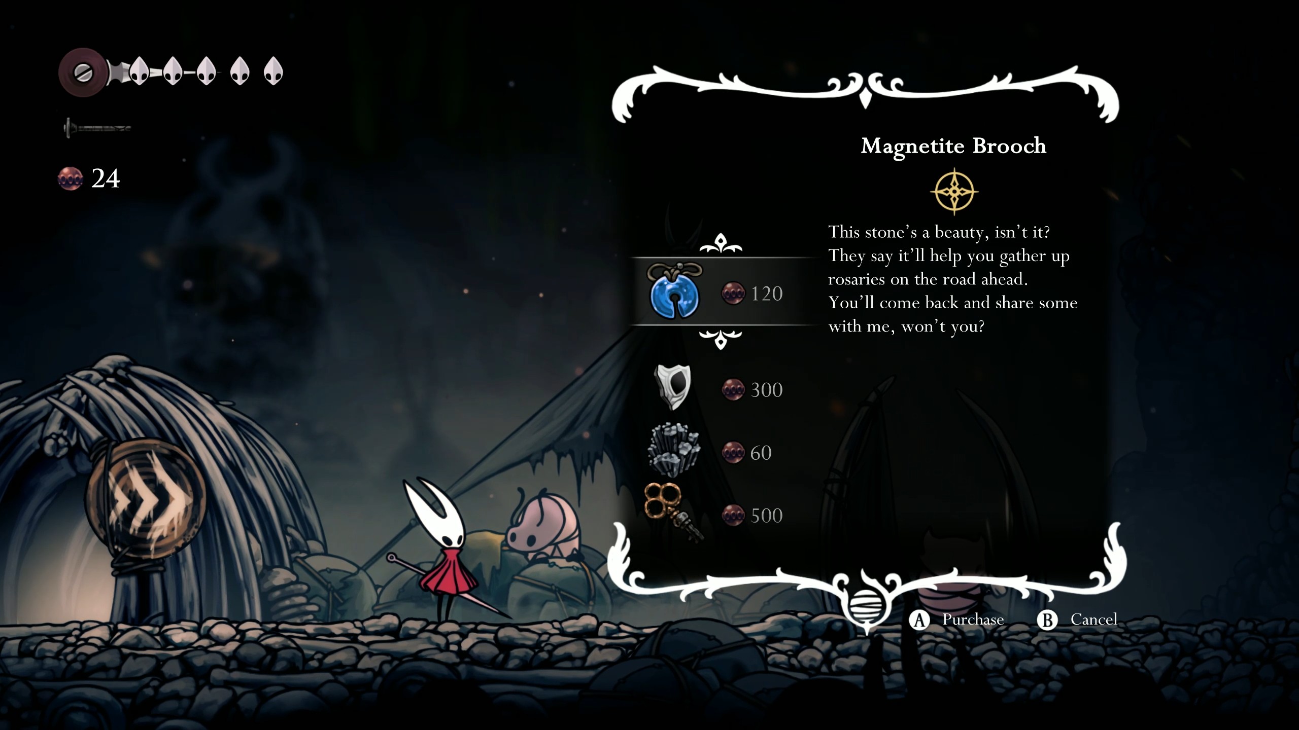 Hollow Knight: Silksong Rosaries - Magnetite Brooch