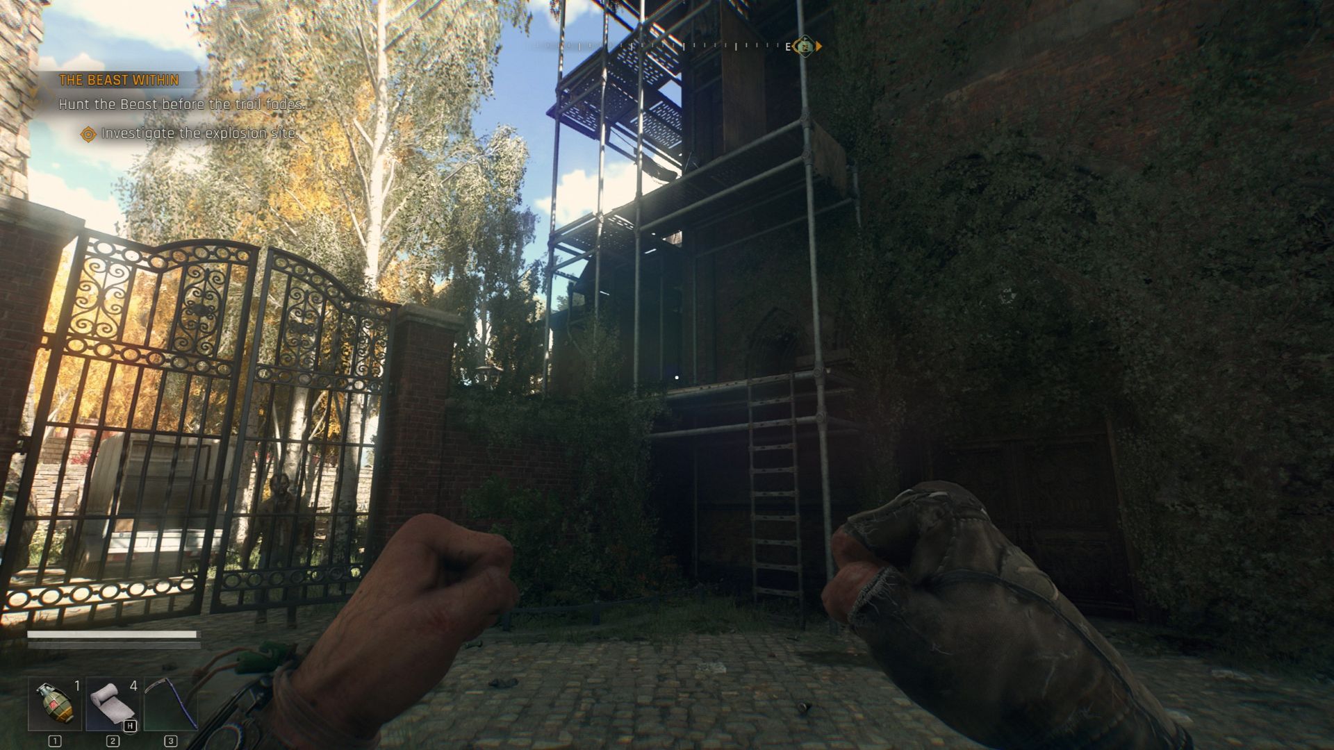 Dying Light: The Beast - Library Tower's entrance to start climbing up