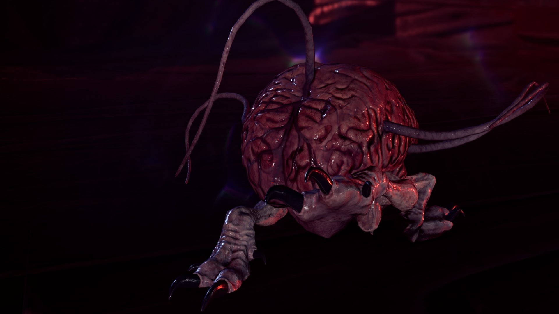 A brain with claws and legs