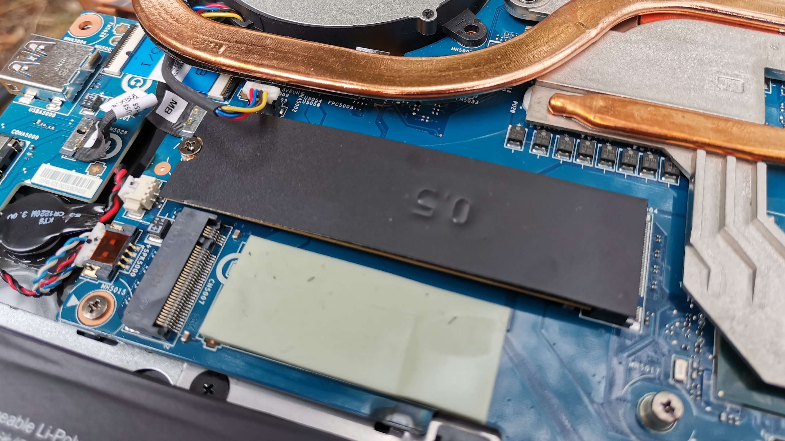 An MSI gaming laptop outdoors.