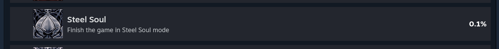 Silksong Steel Soul mode completion achievement on Steam