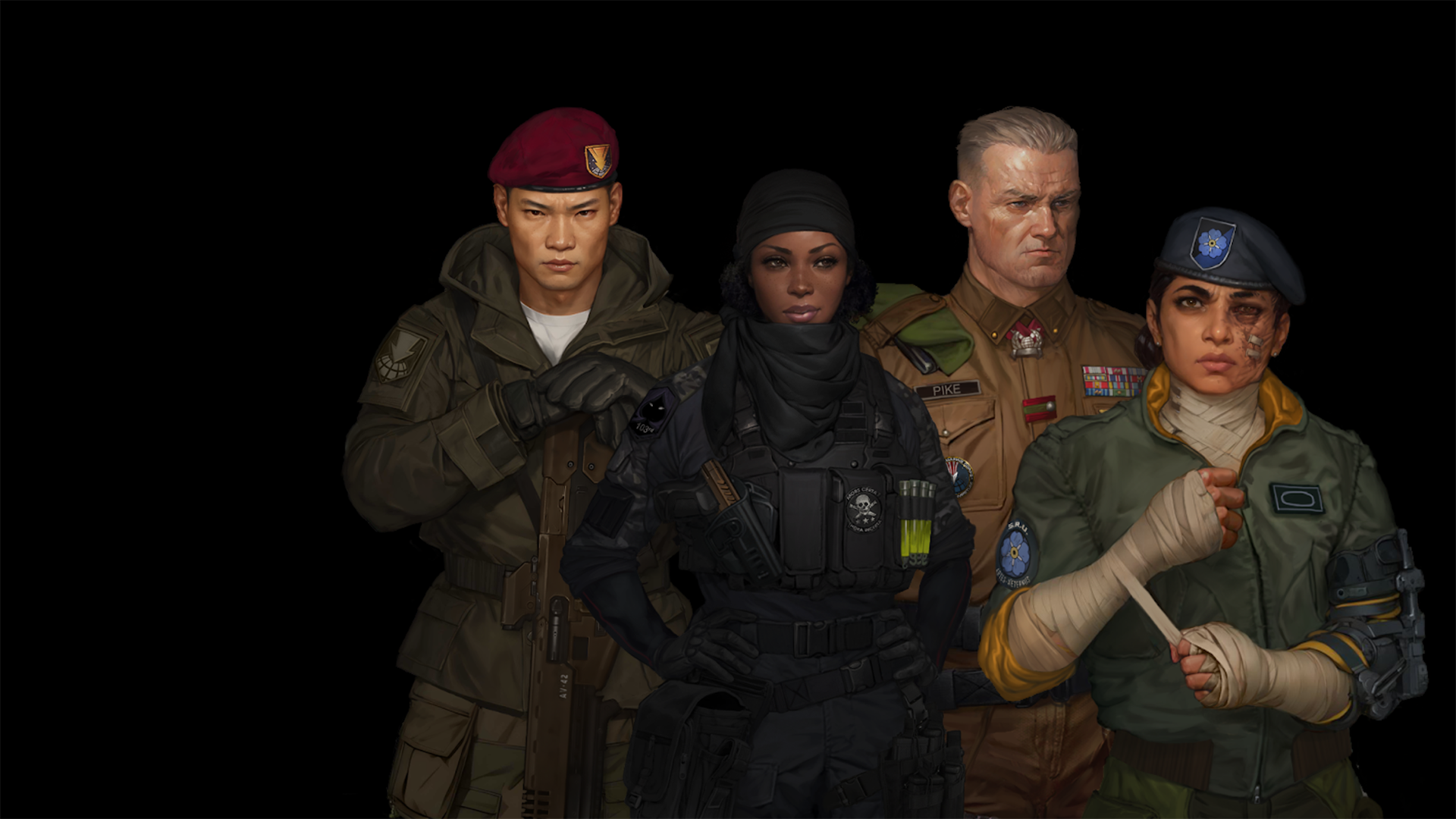 Some of the named squad leader characters in Menace.