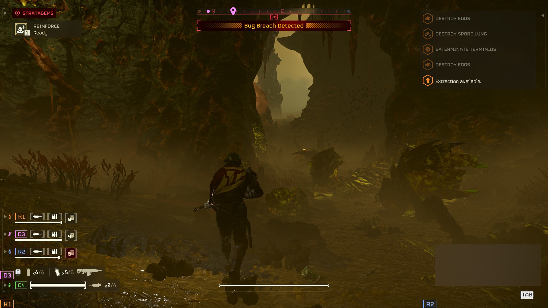 Assorted screenshots showing the desolate, infested hive worlds of Helldivers 2's latest update.