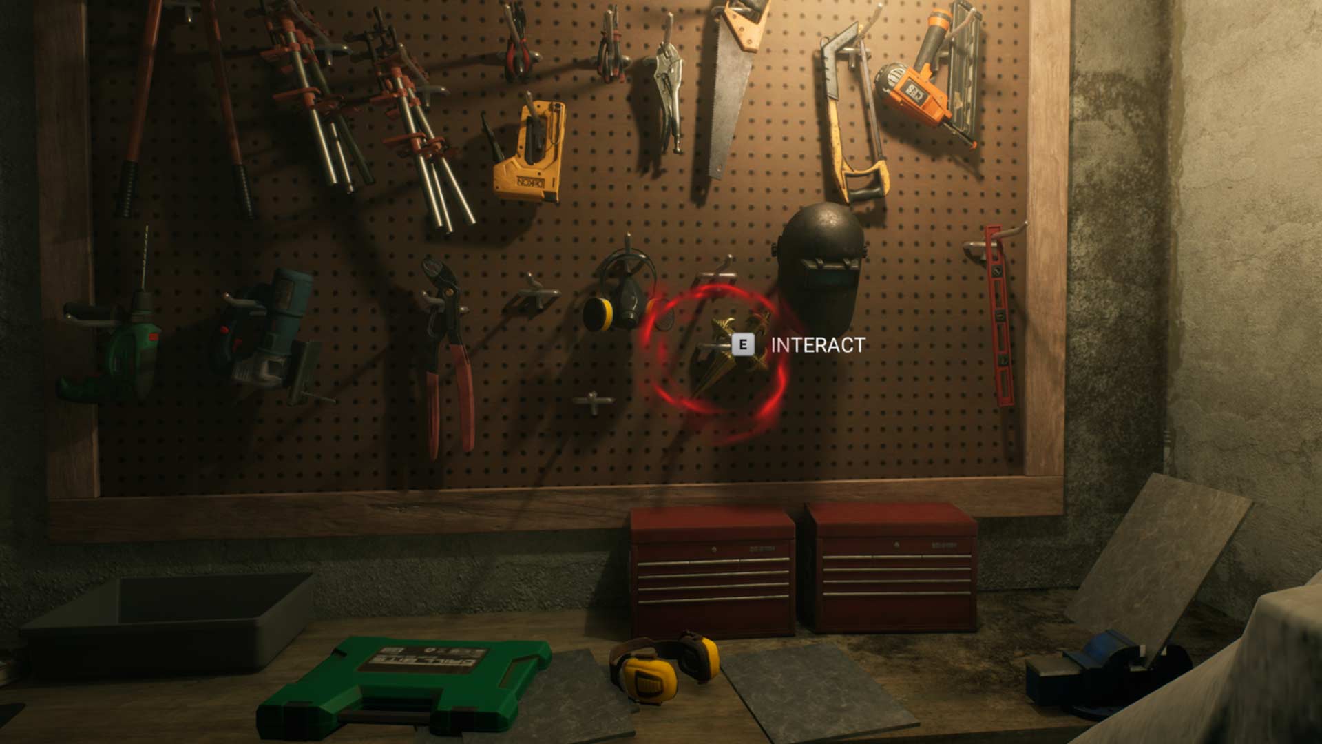 Bloodlines 2 Cross of Saint James guide - The wall of tools in Benny's Auto Repair