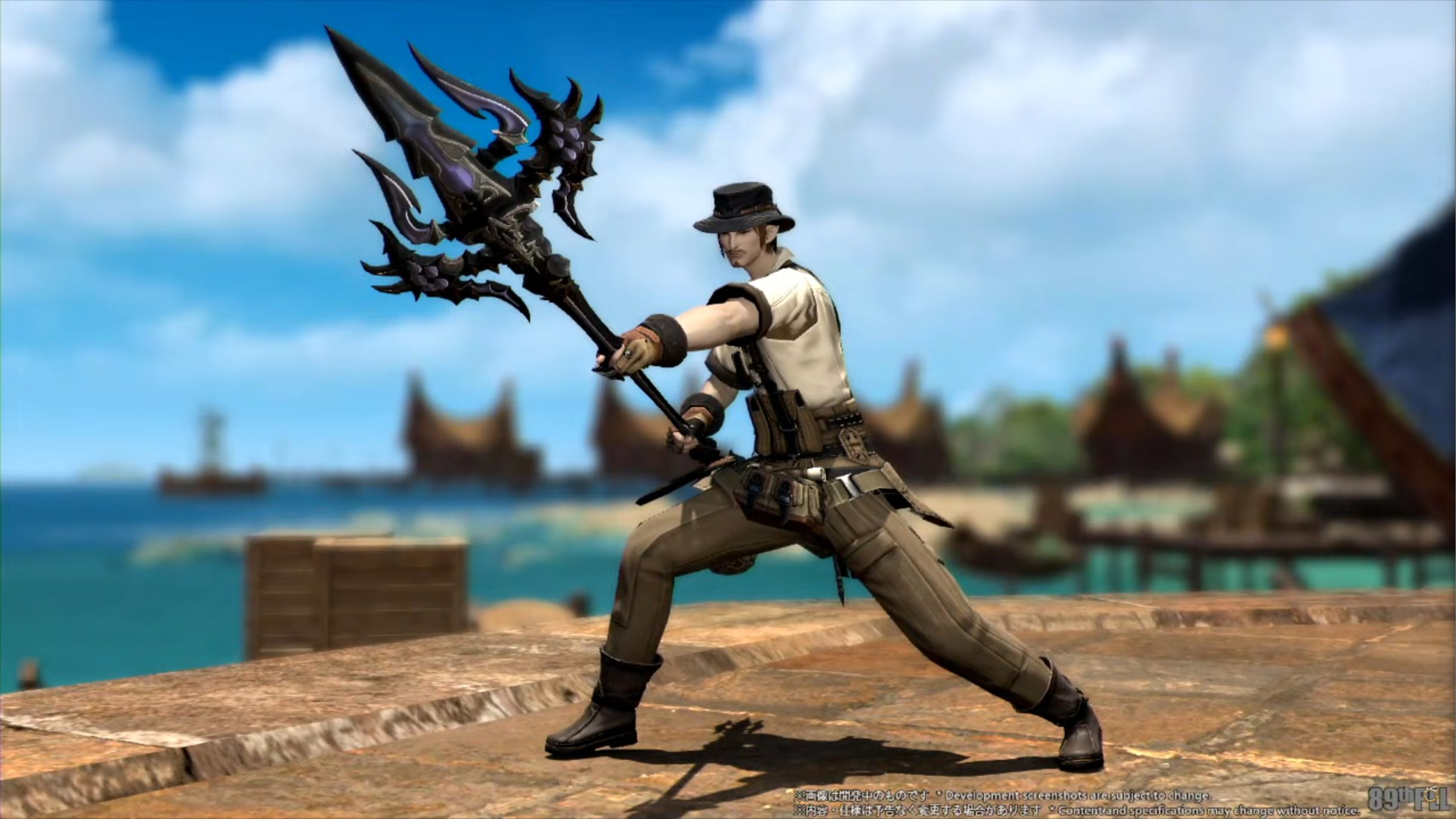 Several images of mis-matched warriors of light displaying the new glamour updates coming to Final Fantasy 14.