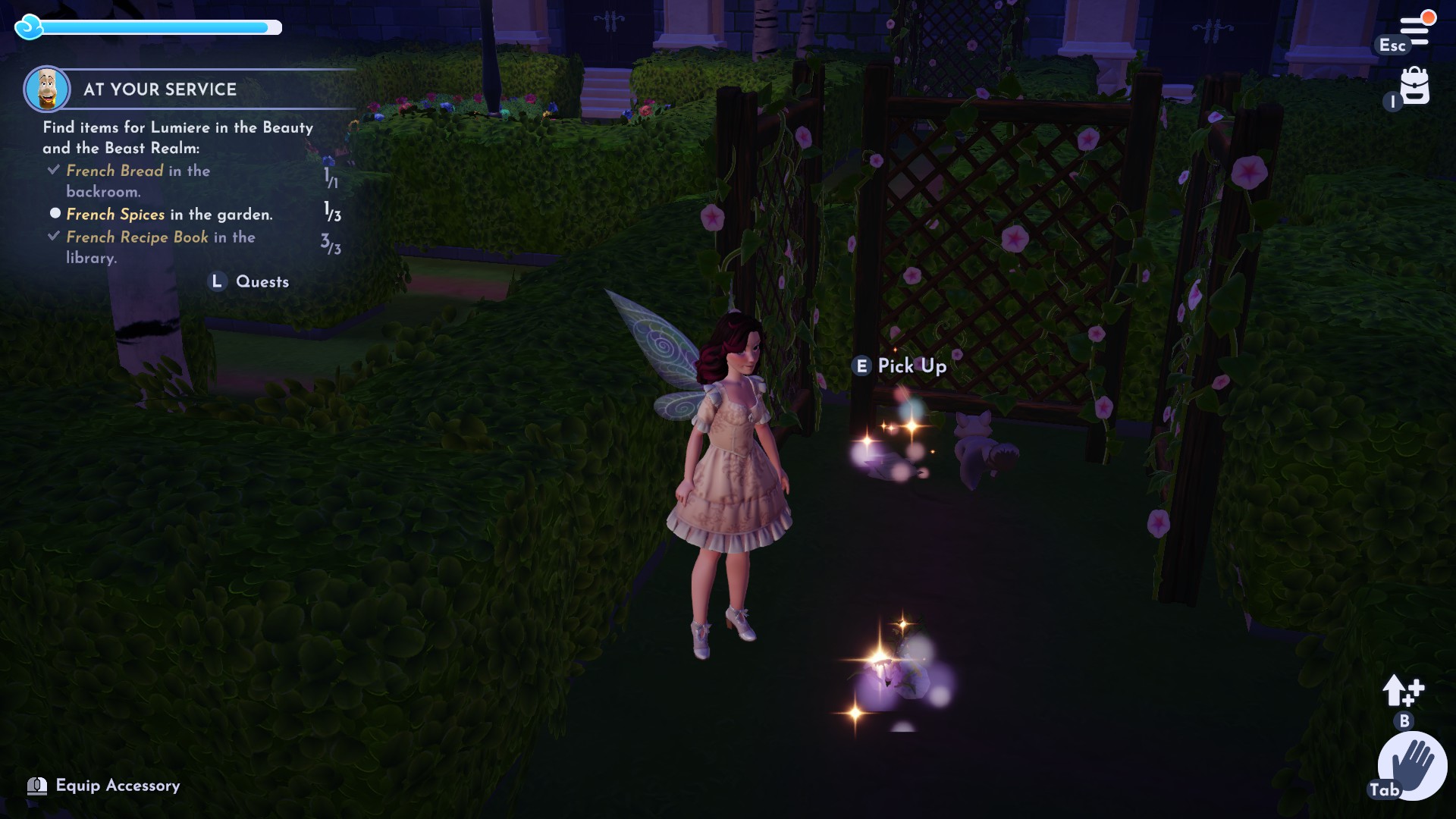 French ingredient locations for Lumiere in Disney Dreamlight Valley