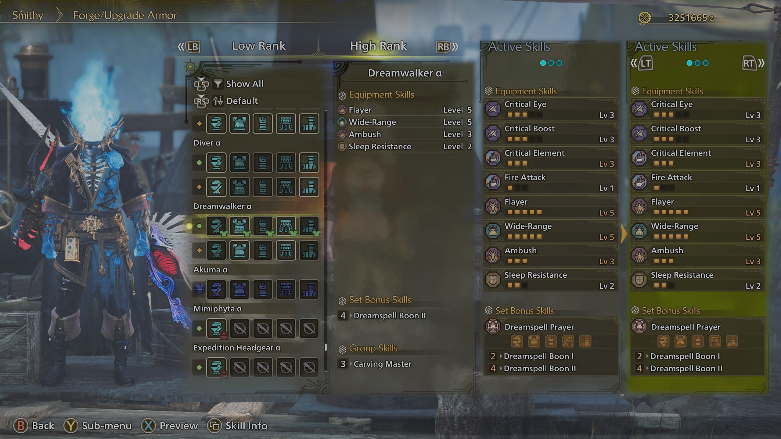 Monster Hunter Wilds Dreamspell armor - Dreamwalker 1st version