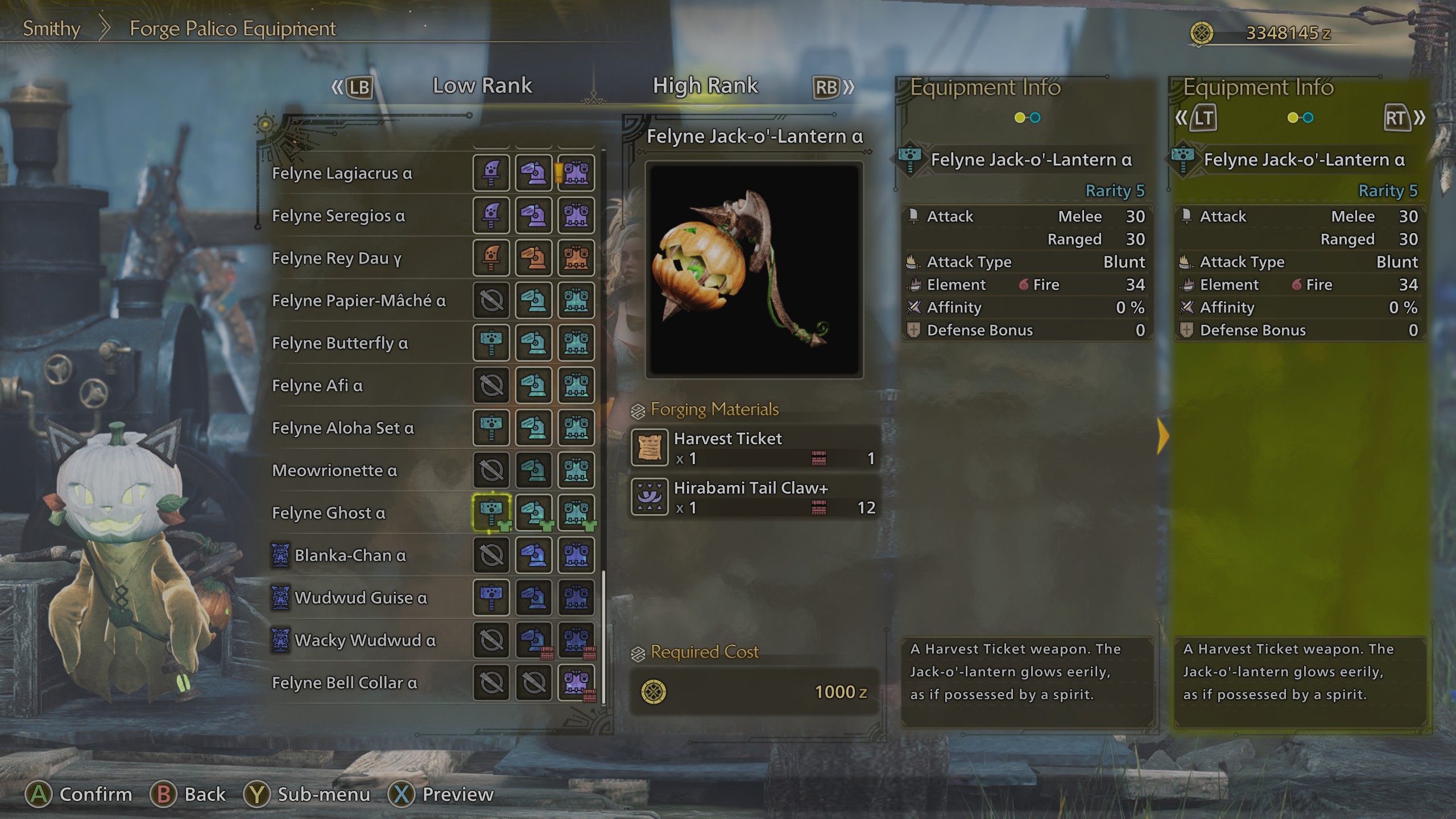 Monster Hunter Wilds Dreamspell armor - Felyne Ghost