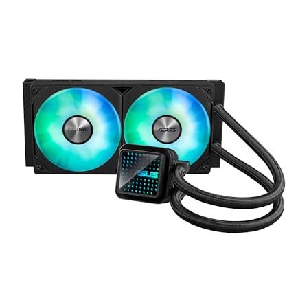 Asus Prime Lc 240 Argb All-In-One Aio Cpu Liquid Cooler Amd: Am5 & Am4 Intel: Lga 1851, 1700, 1200, 115x Specially Designed Cpu Contact Area, Finned Channels, Infinity Mirror, Pre-Installed Argb Fans