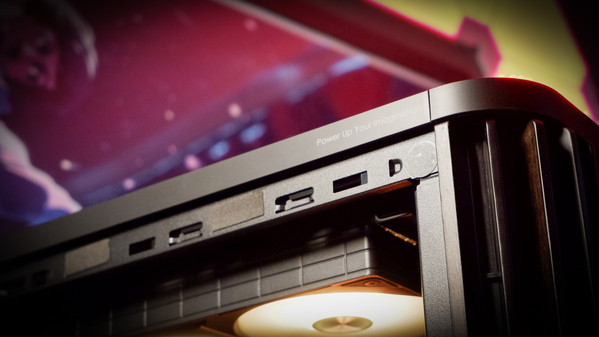 A gaming PC in the process of being built, using Radeon and Ryzen components and an Asus Pro Art PA401 PC case.