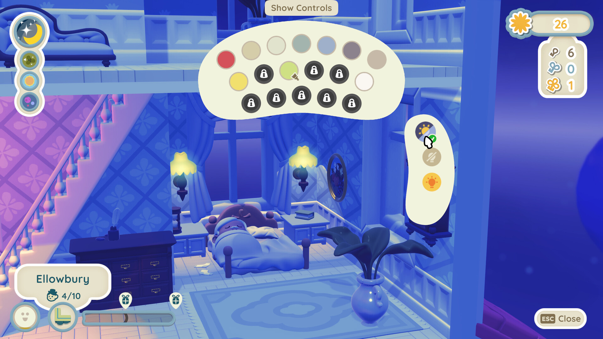 Twinkleby screenshots showing different islands and customisation options