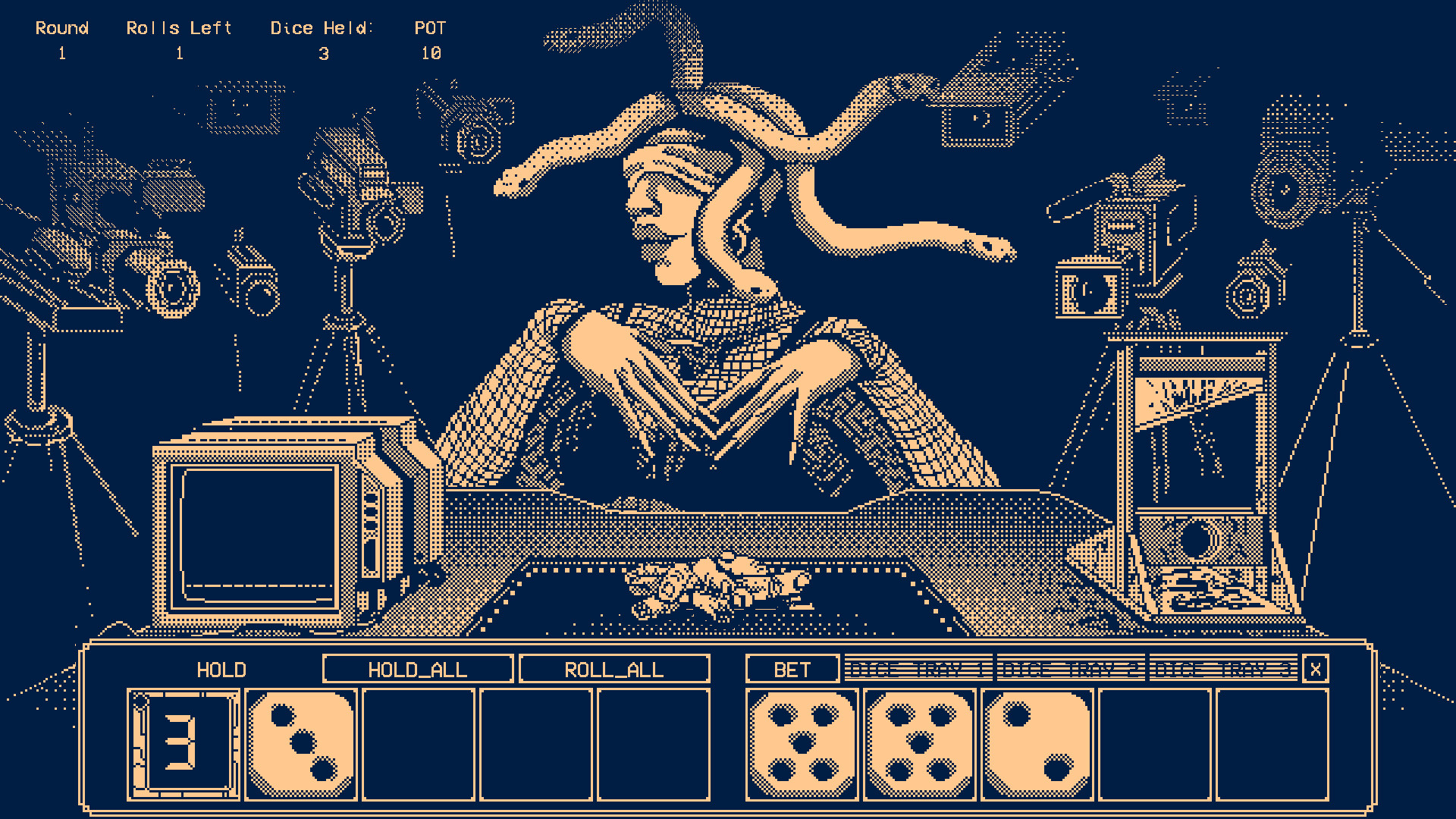 A game against a gorgon billionaire in Dead Finger Dice.