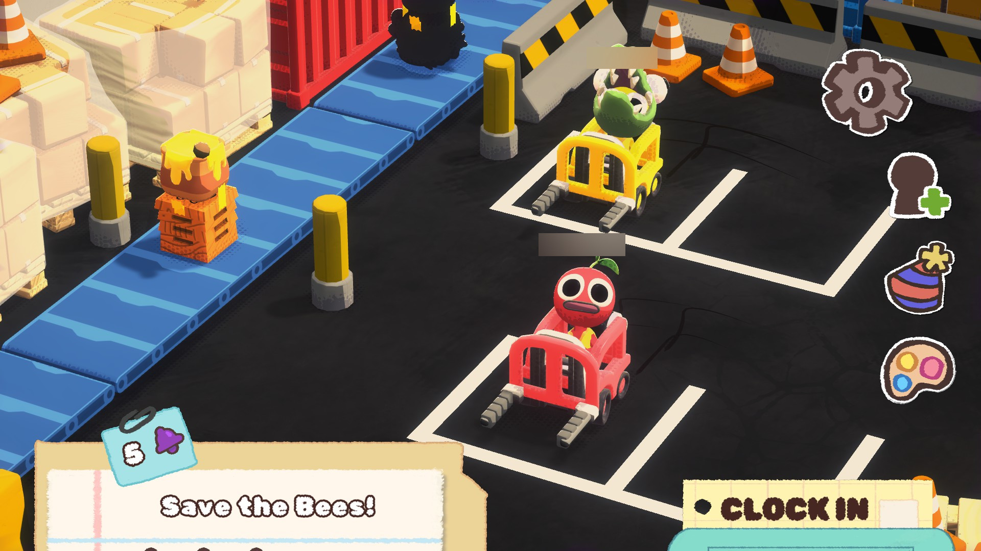 Screenshots from the Crashout Crew demo; showing optional modifiers, the Break Room, and the lobby.