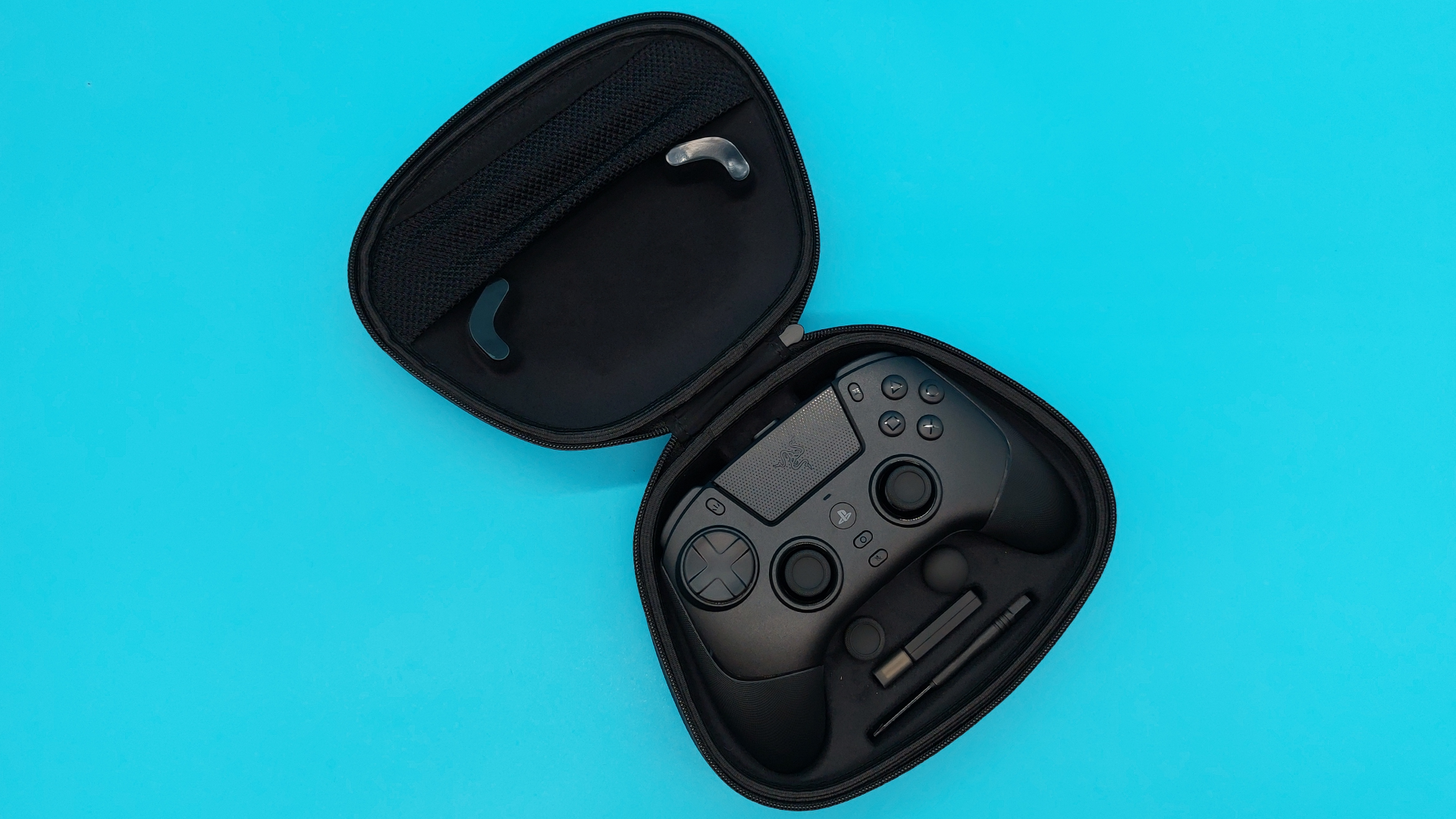 The Razer Raiju V3 Pro wireless controller seen from various angles.