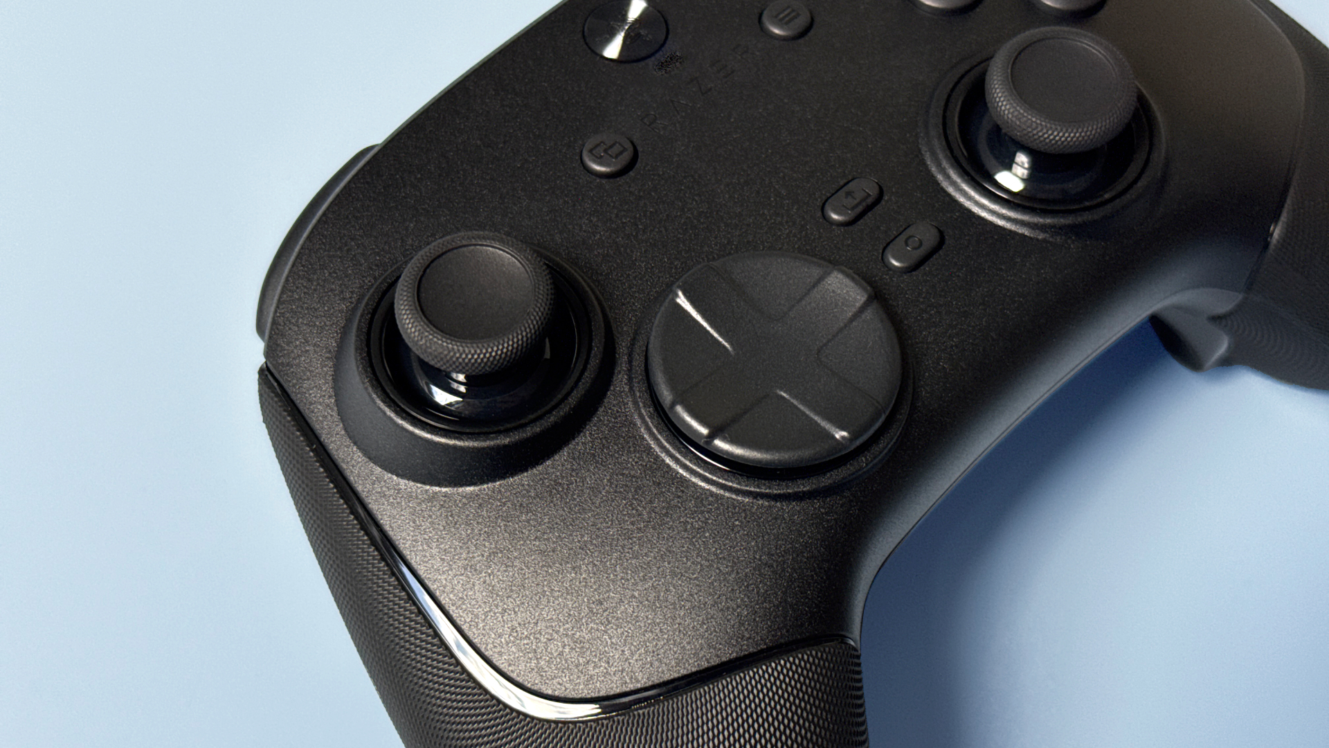 Razer Wolverine V3 Pro 8K Pro controller on a light blue background