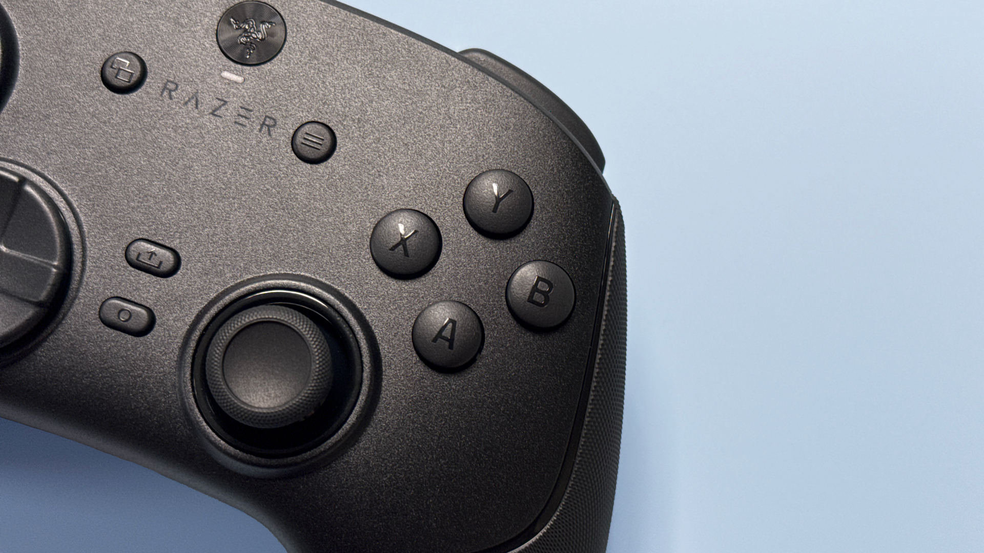 Razer Wolverine V3 Pro 8K Pro controller on a light blue background