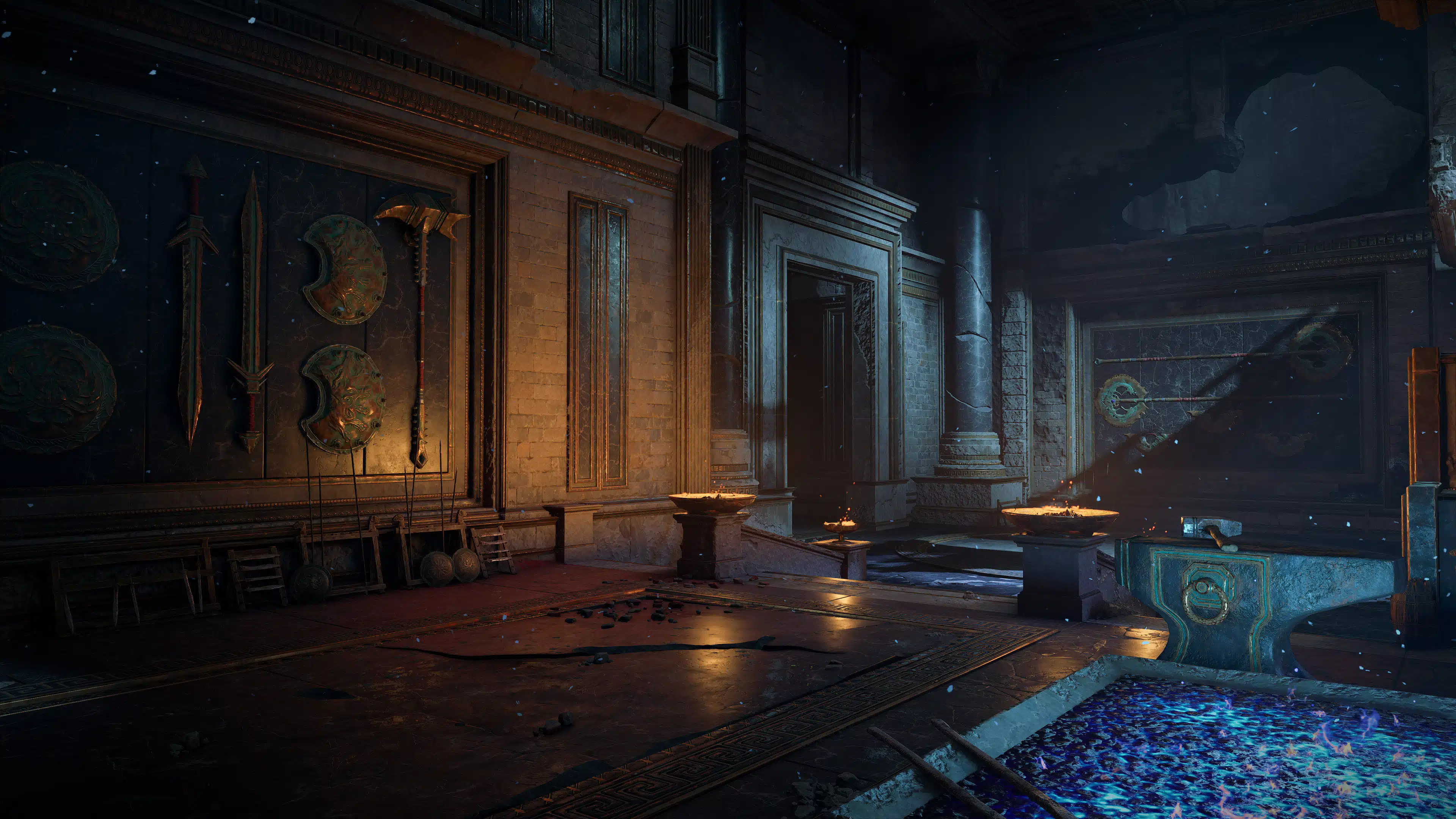 Several images depicting (potentially) a cancelled God of War multiplayer game.