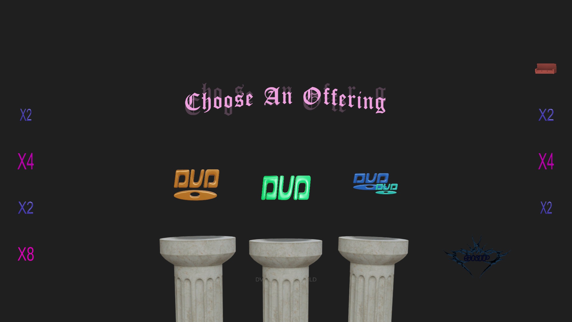 A selection of three offerings in DVD Bounce World.