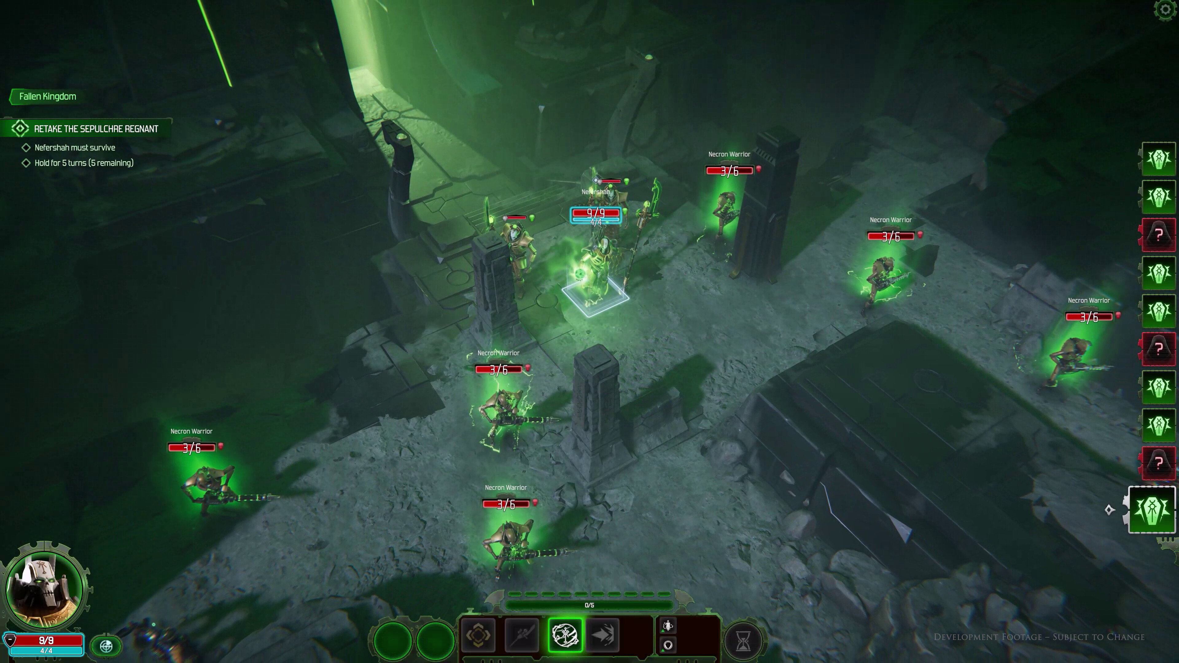 Necrons reanimating in Warhammer 40,000: Mechanicus 2.