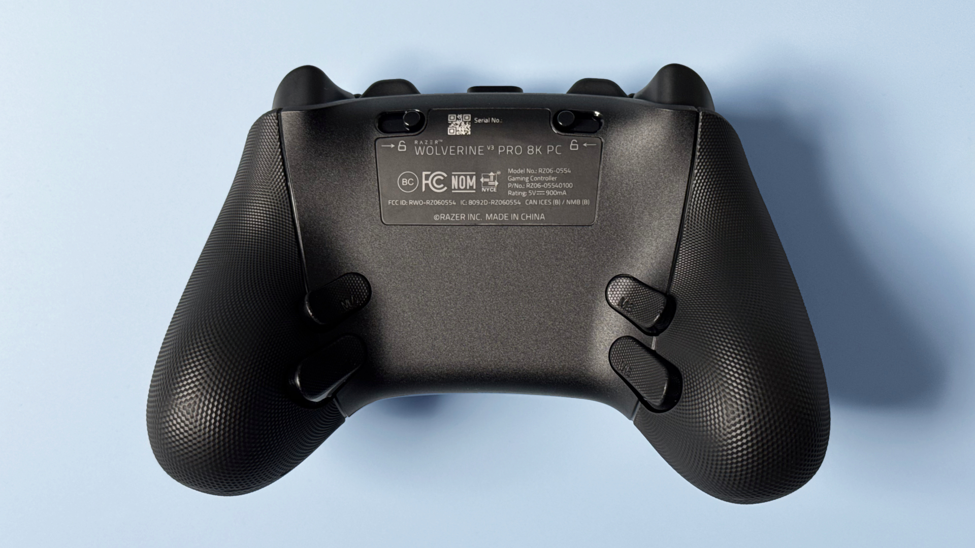 Razer Wolverine V3 Pro 8K Pro controller on a light blue background