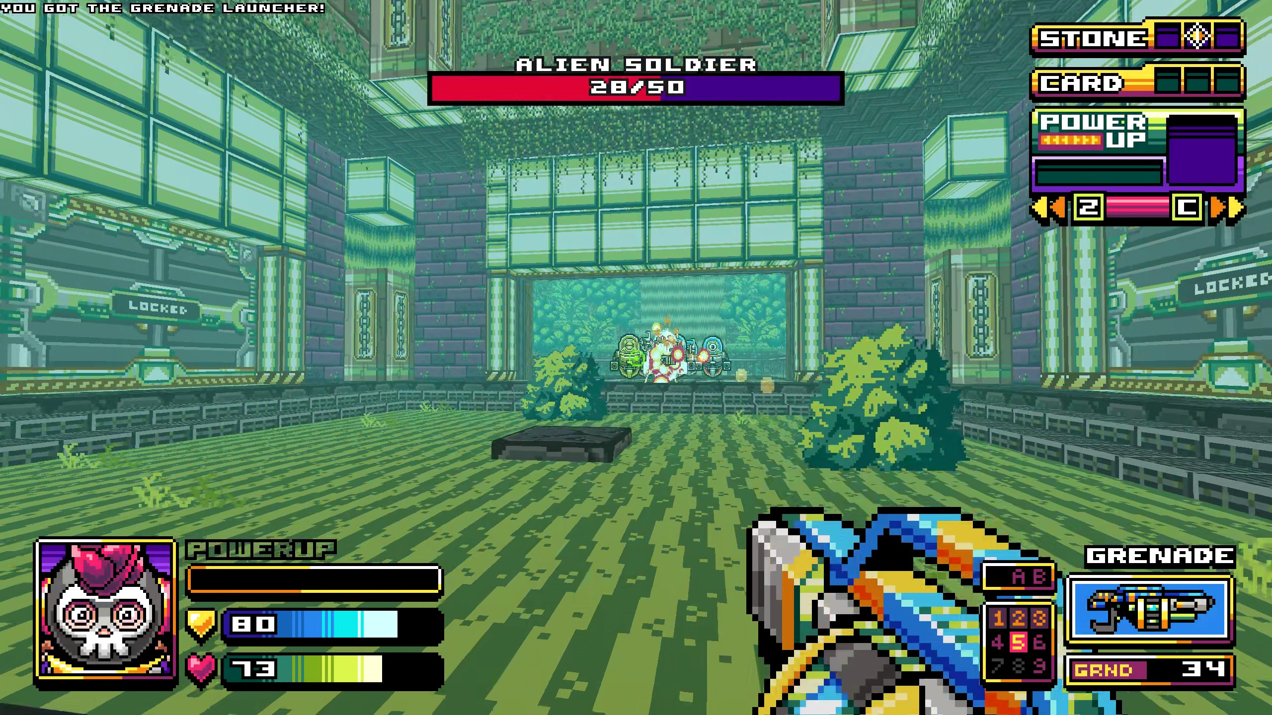 Using a grenade launcher.