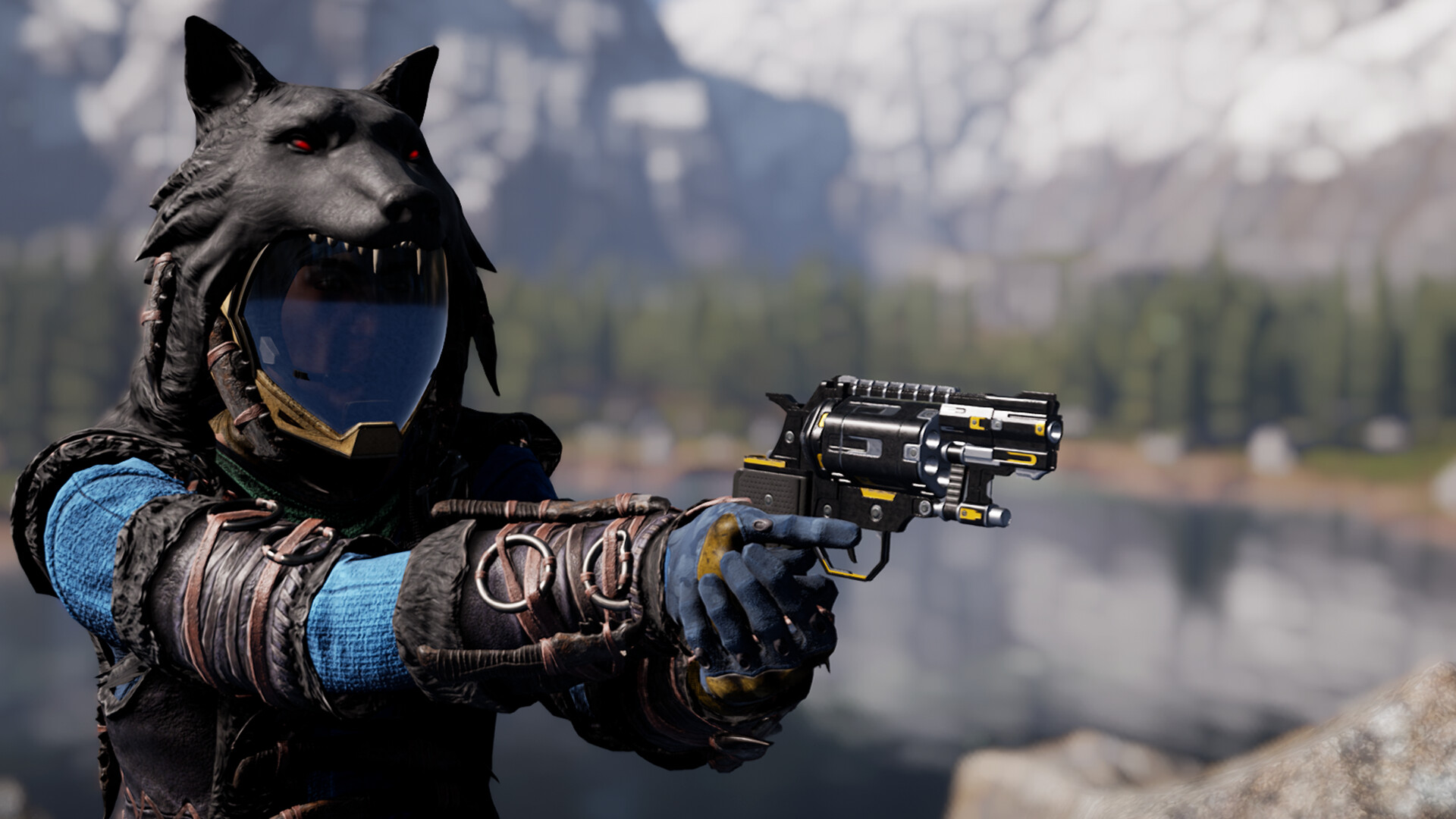 Icarus: Great Hunts Campaigns image - dude in a wolf helmet packing some kind of techno-revolver