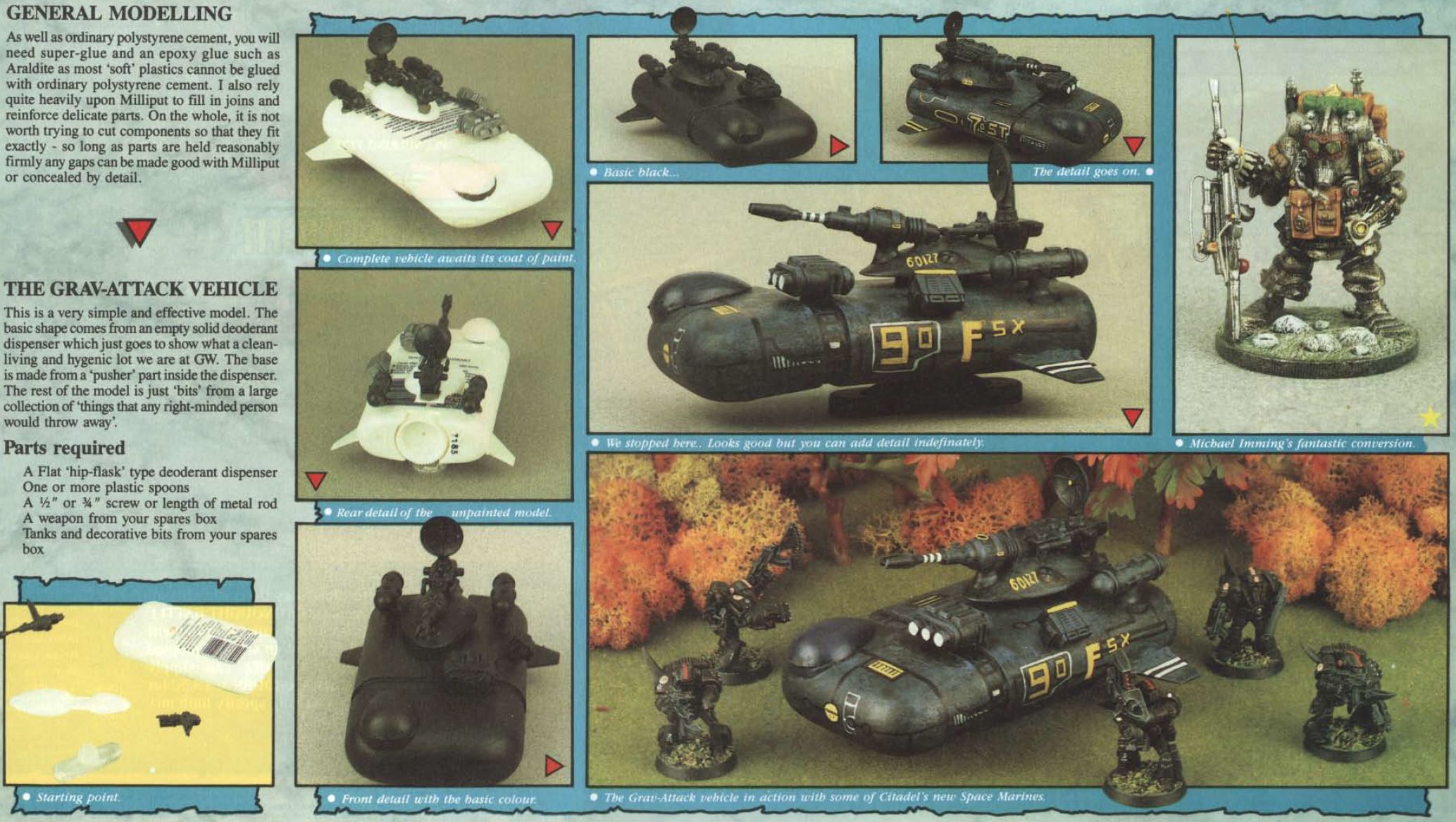 How to turn stick deodorant into a grav tank, from White Dwarf 95