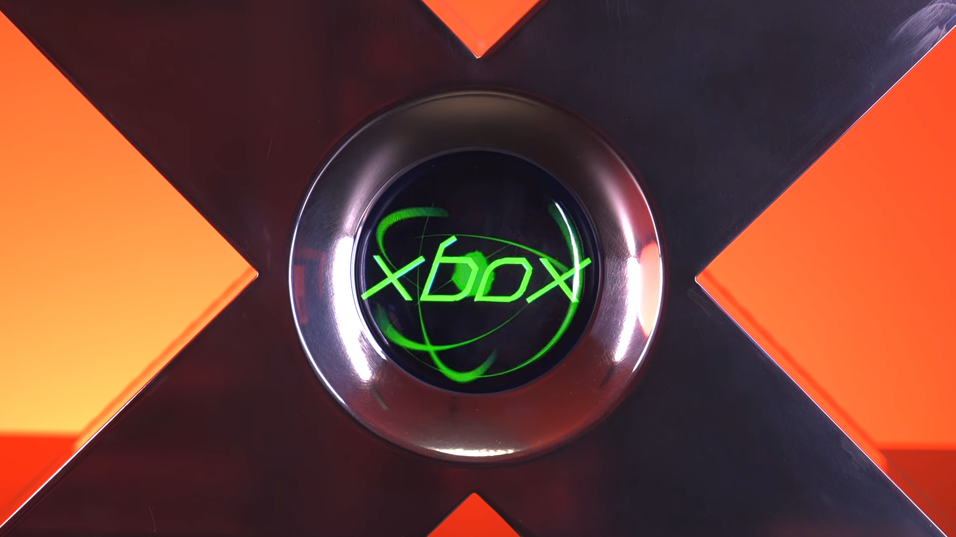 A photo of a replica of the original prototype Xbox
