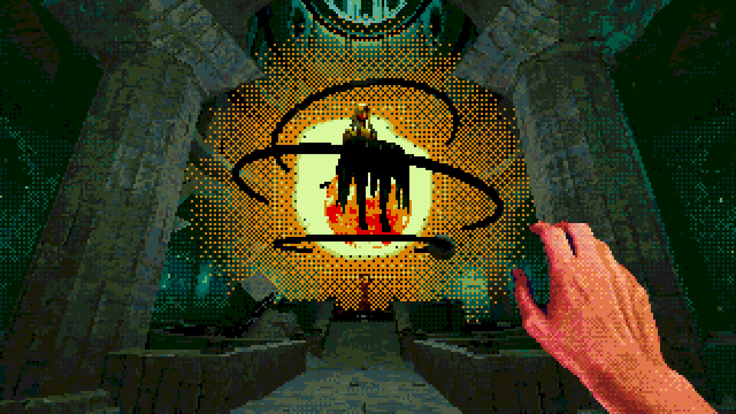 Approaching a menacing, glowing orb.