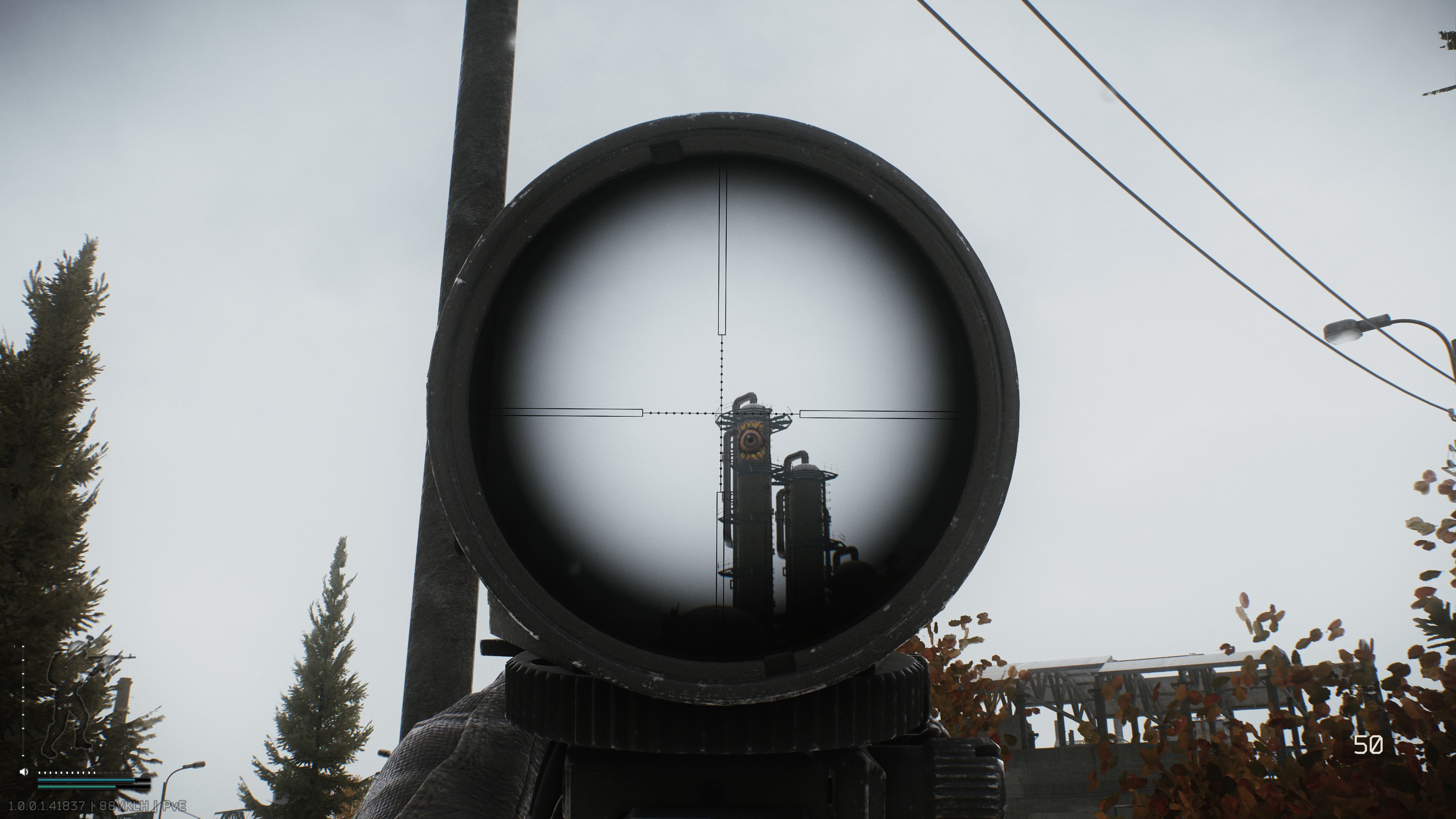 A player looks out over their surroundings in Escape from Tarkov.