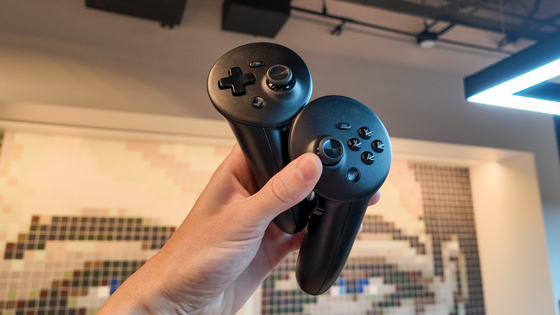 Hands-on with Valve's new VR headset, the Steam Frame, during an interview at Valve HQ in Bellevue, Washington.