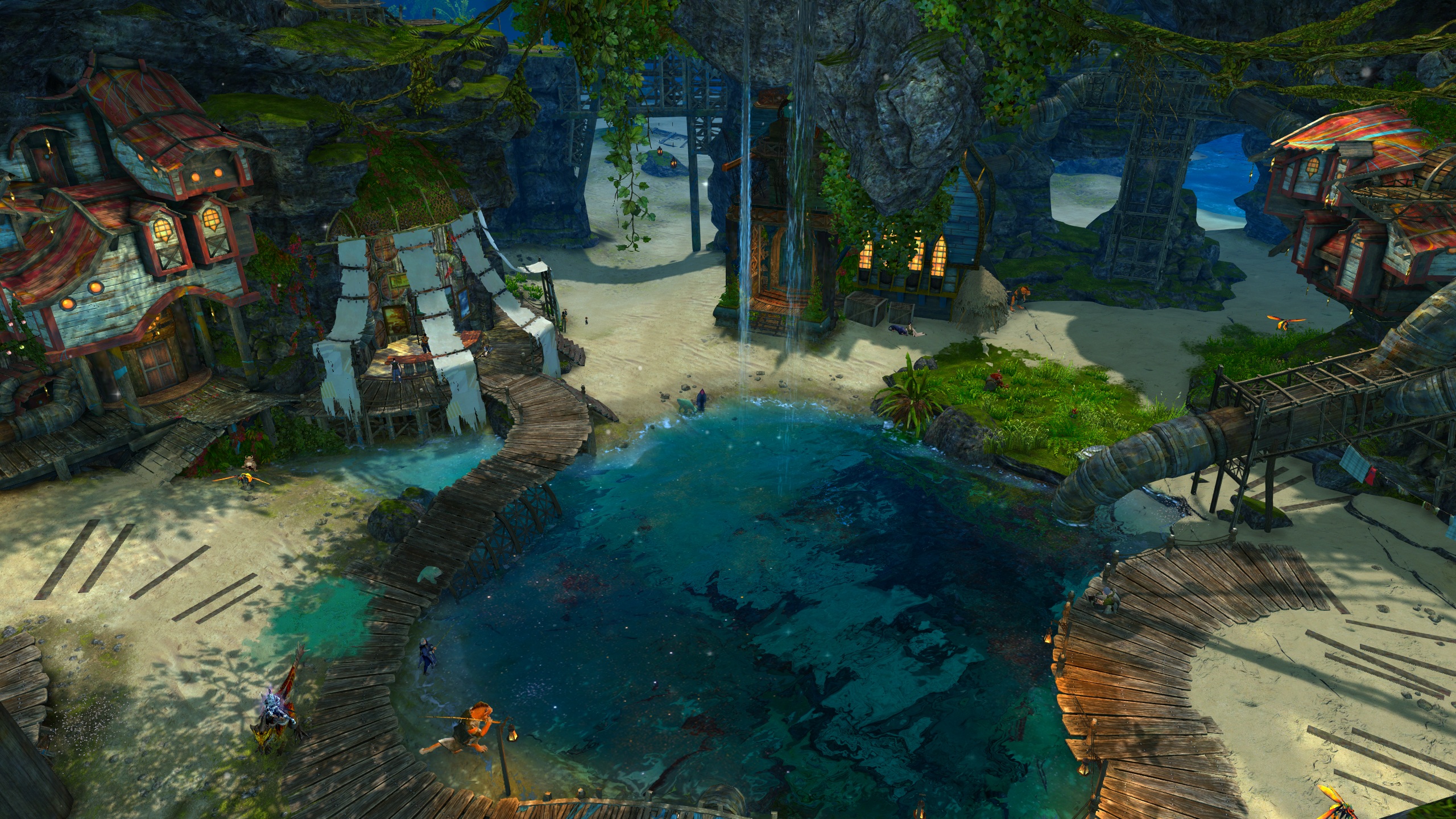 A village made of shipwrecked boats.