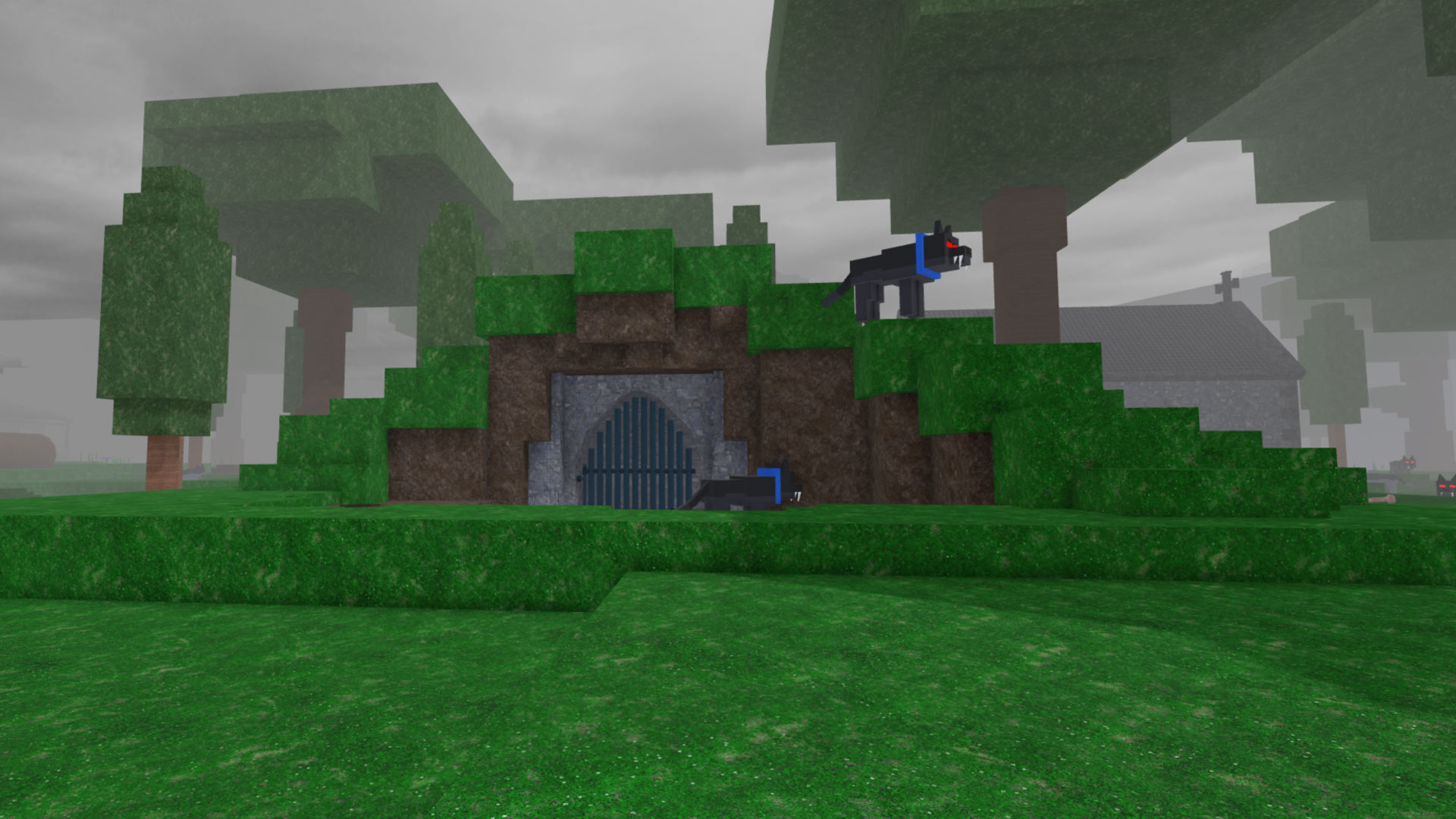 99 Nights in the Forest Guardian Wolves guarding one of the missing kids