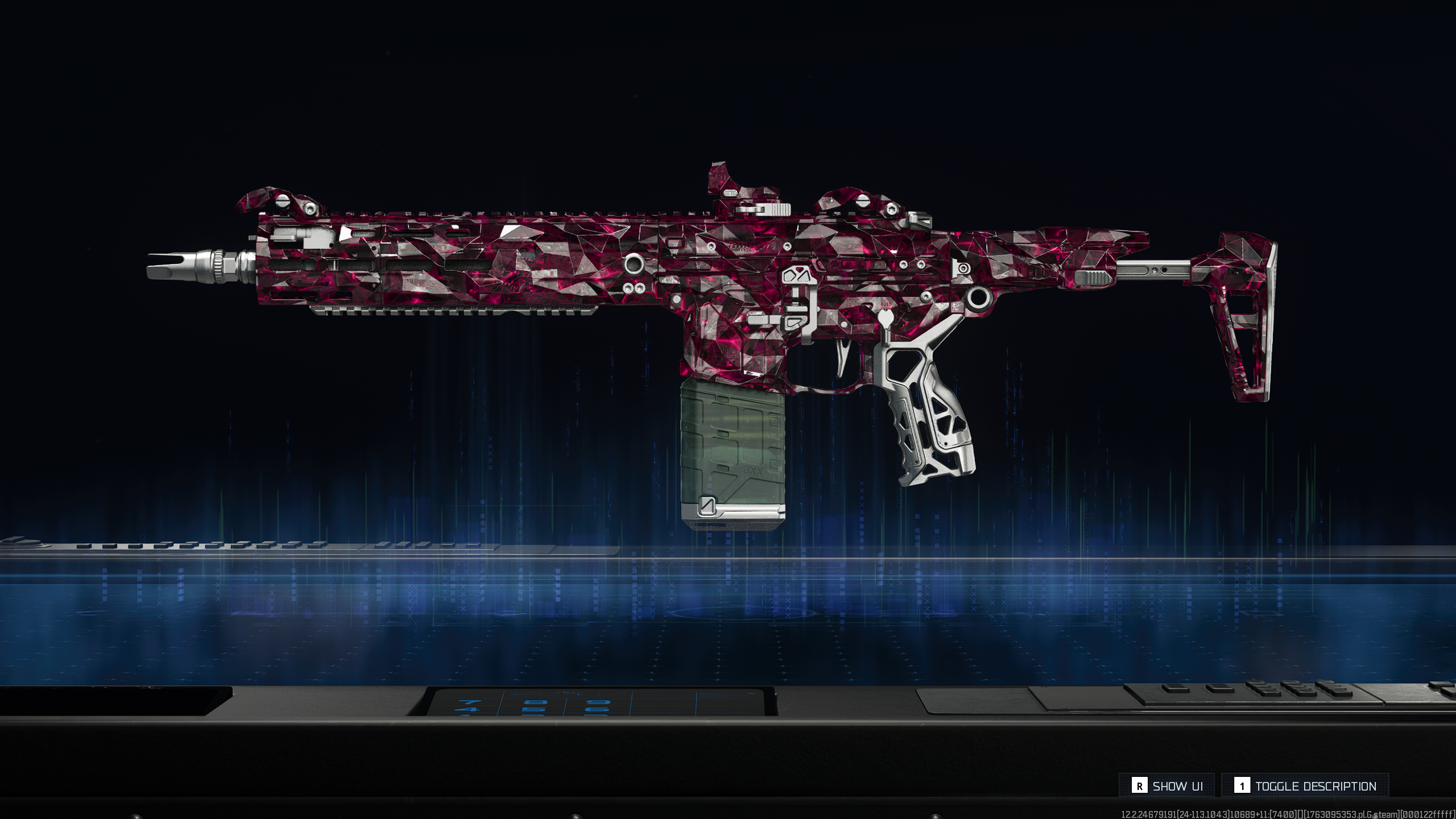 Black Ops 7 Mastery Camos: The Bloodstone camo on the M15 MOD 0 assault rifle.