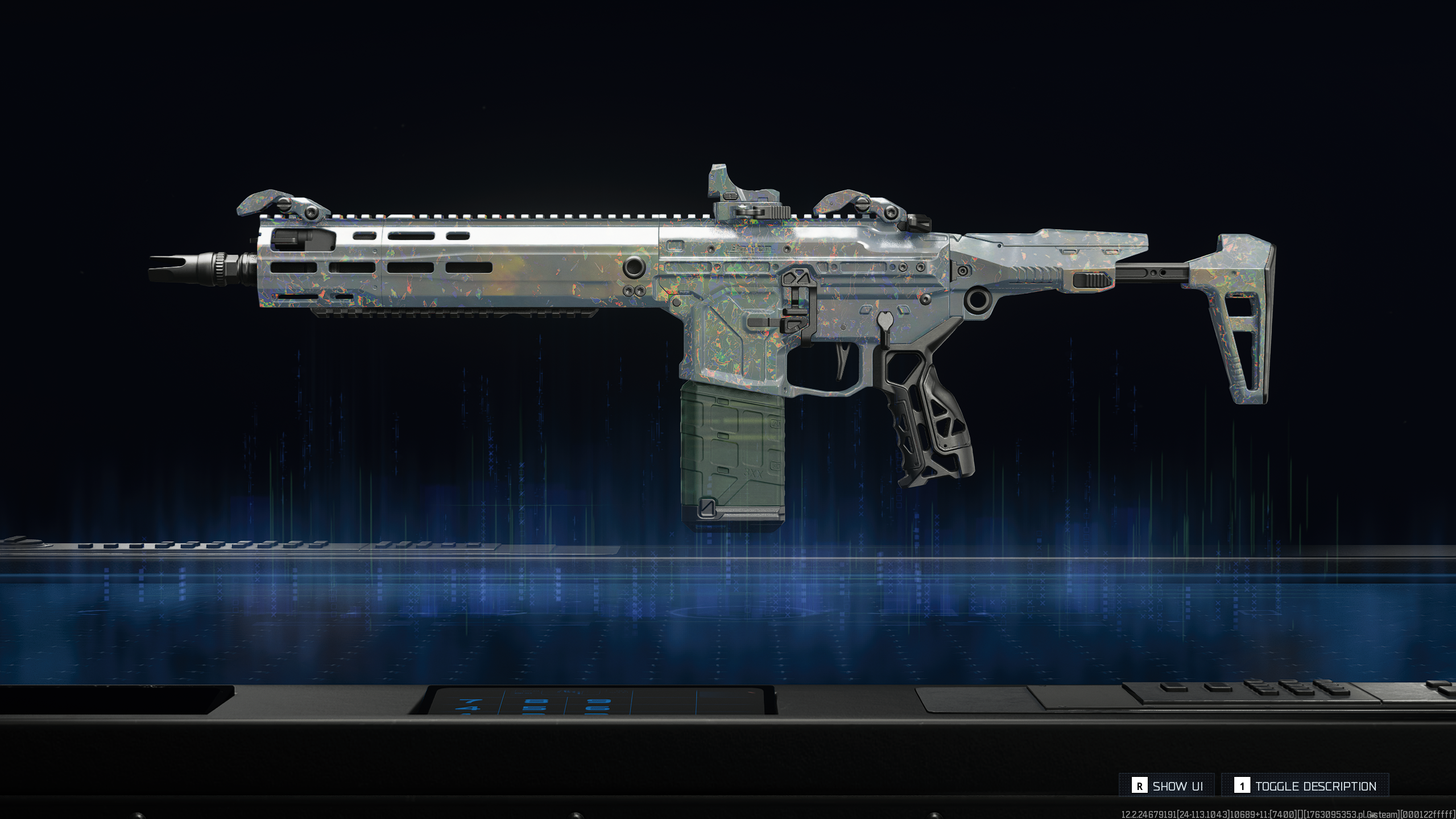 Black Ops 7 Mastery Camos: The Moonstone camo on the M15 MOD 0 assault rifle.