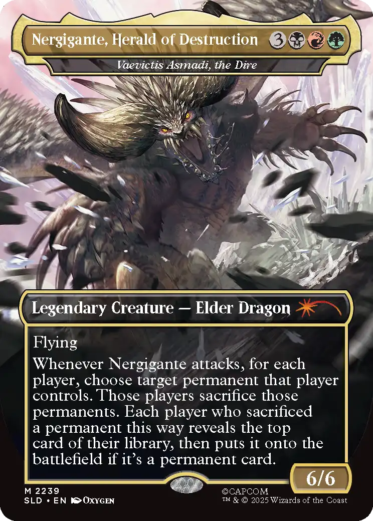 Nergigante, Herald of Destruciton from the Monster Hunter Secret Lair drop.