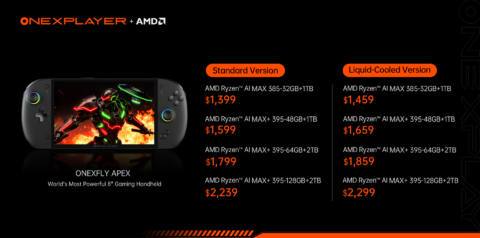OneXPlayer’s new OneXFly Apex uber handheld gaming PC starts at a ridiculous $1,599 when powered by AMD’s top Strix Halo APU and goes all the way to $2,299